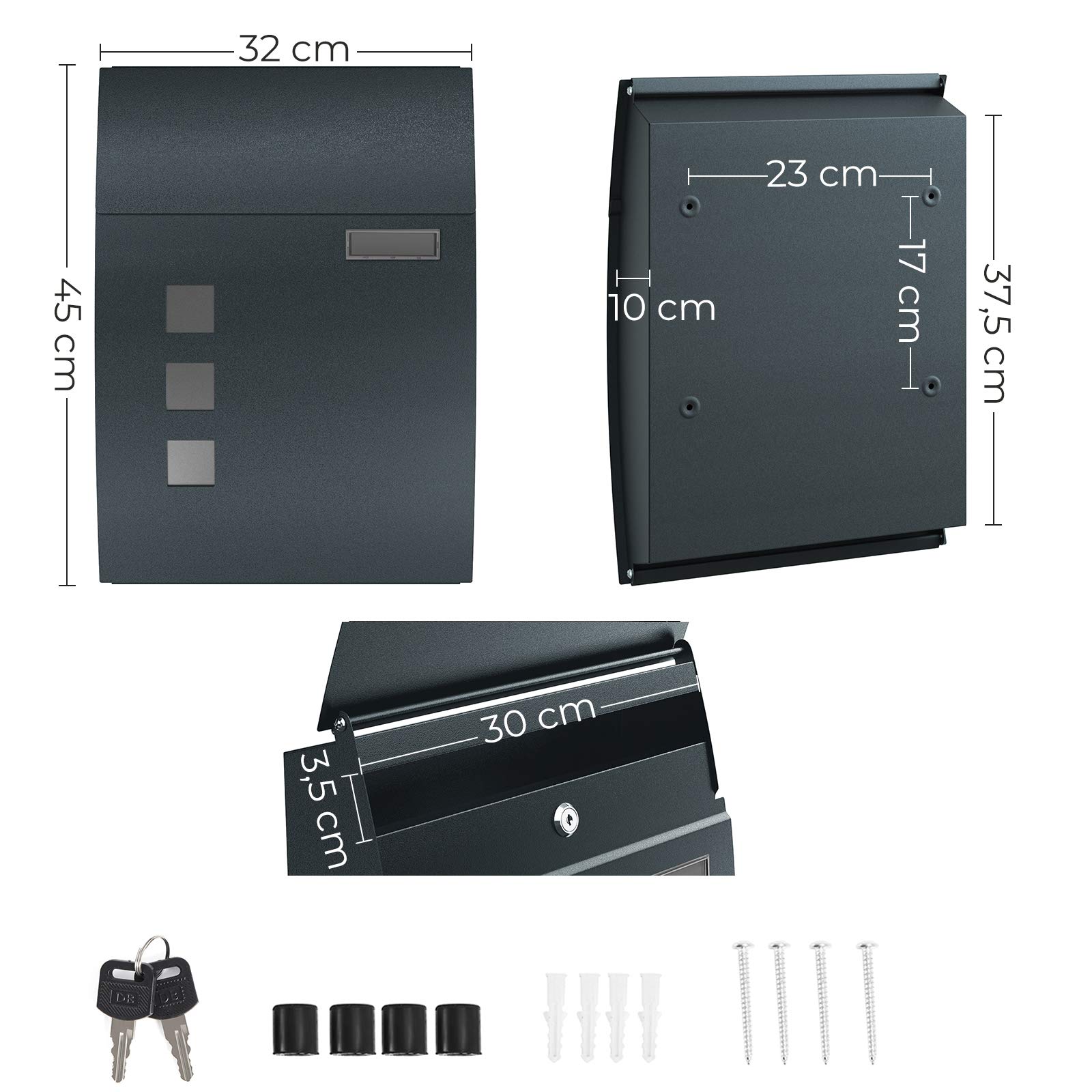 songmics-wandbriefkasten-gmb030g02-grau-anthrazit-mit-sichtfenster image 5
