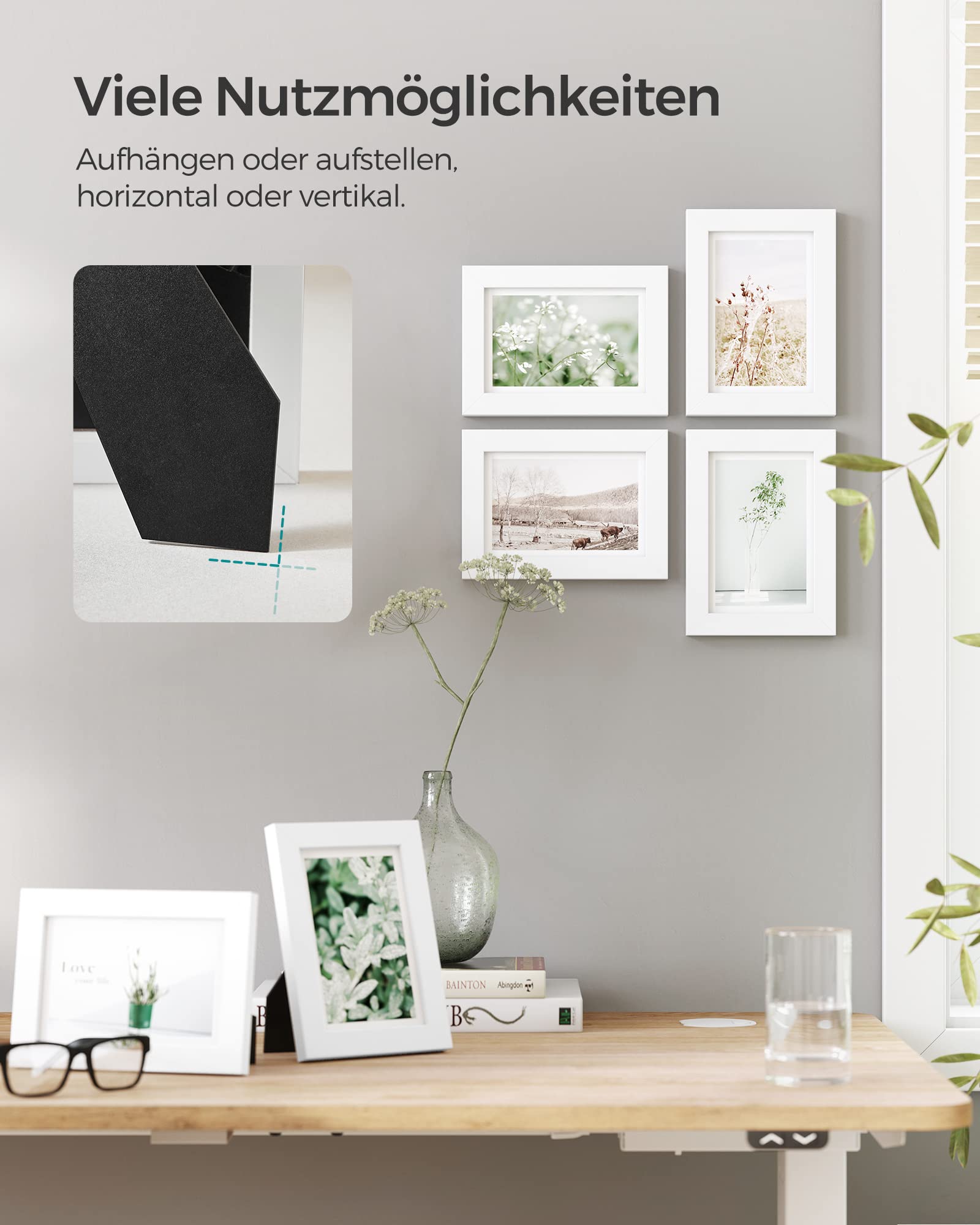 songmics-rpf35wt-bilderrahmen-set-5er-10x15-cm-wei-mit-glas image 4