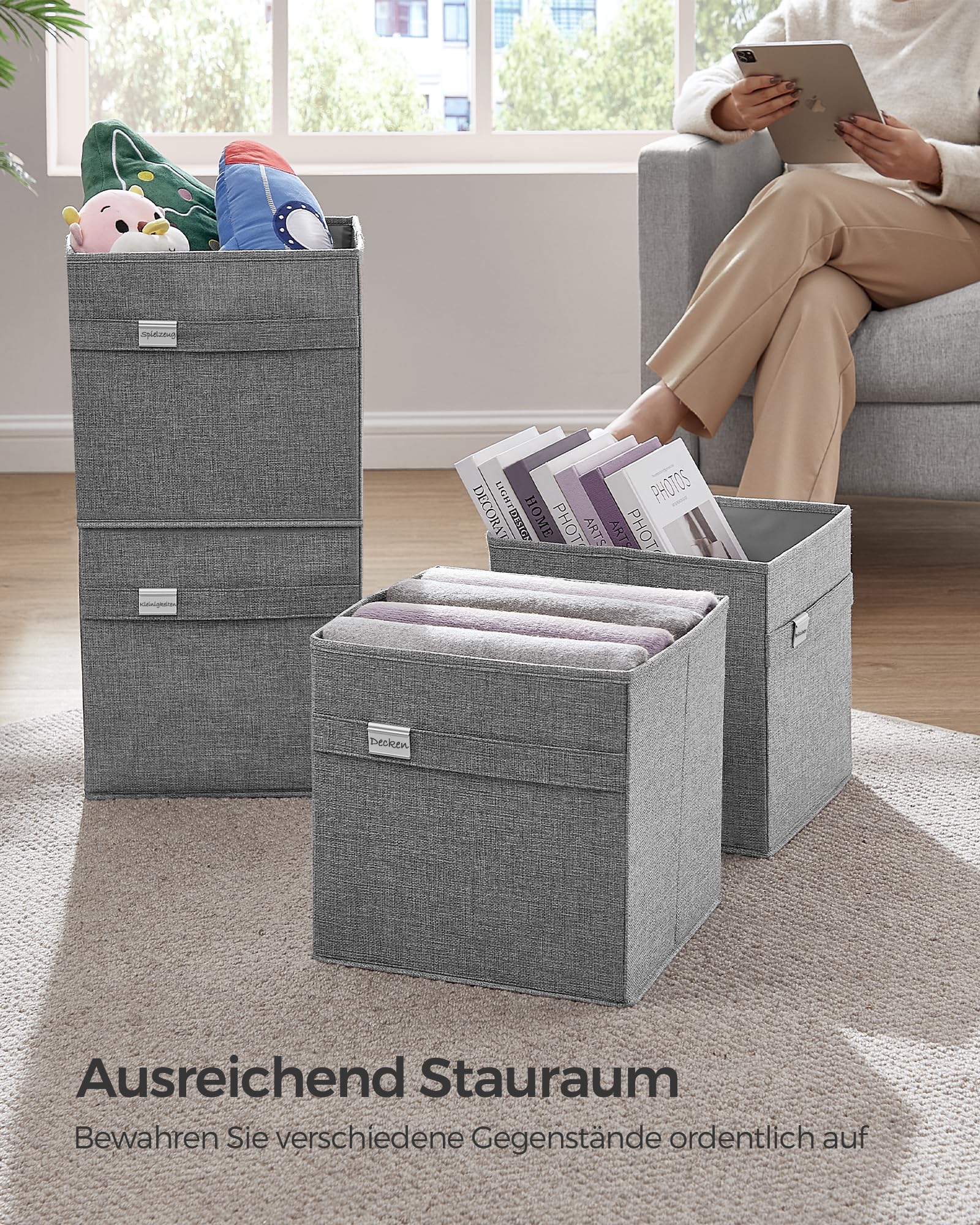 songmics-aufbewahrungsbox-4er-set-30x30x30-cm-taubengrau-rob230g04 image 6