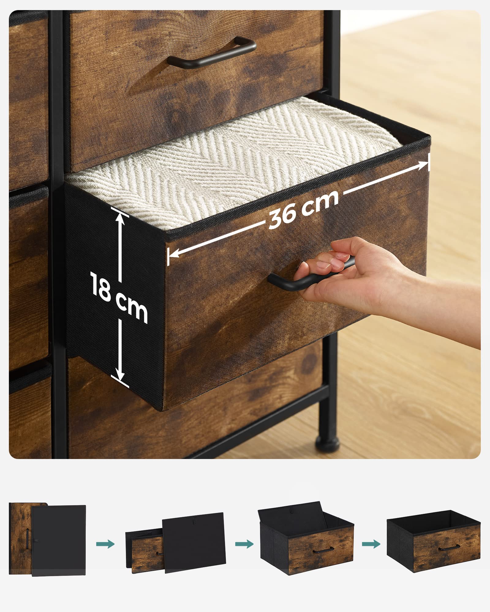 songmics-kommode-8-stoffschubladen-vintagebraun-schwarz-lts224b01 image 6
