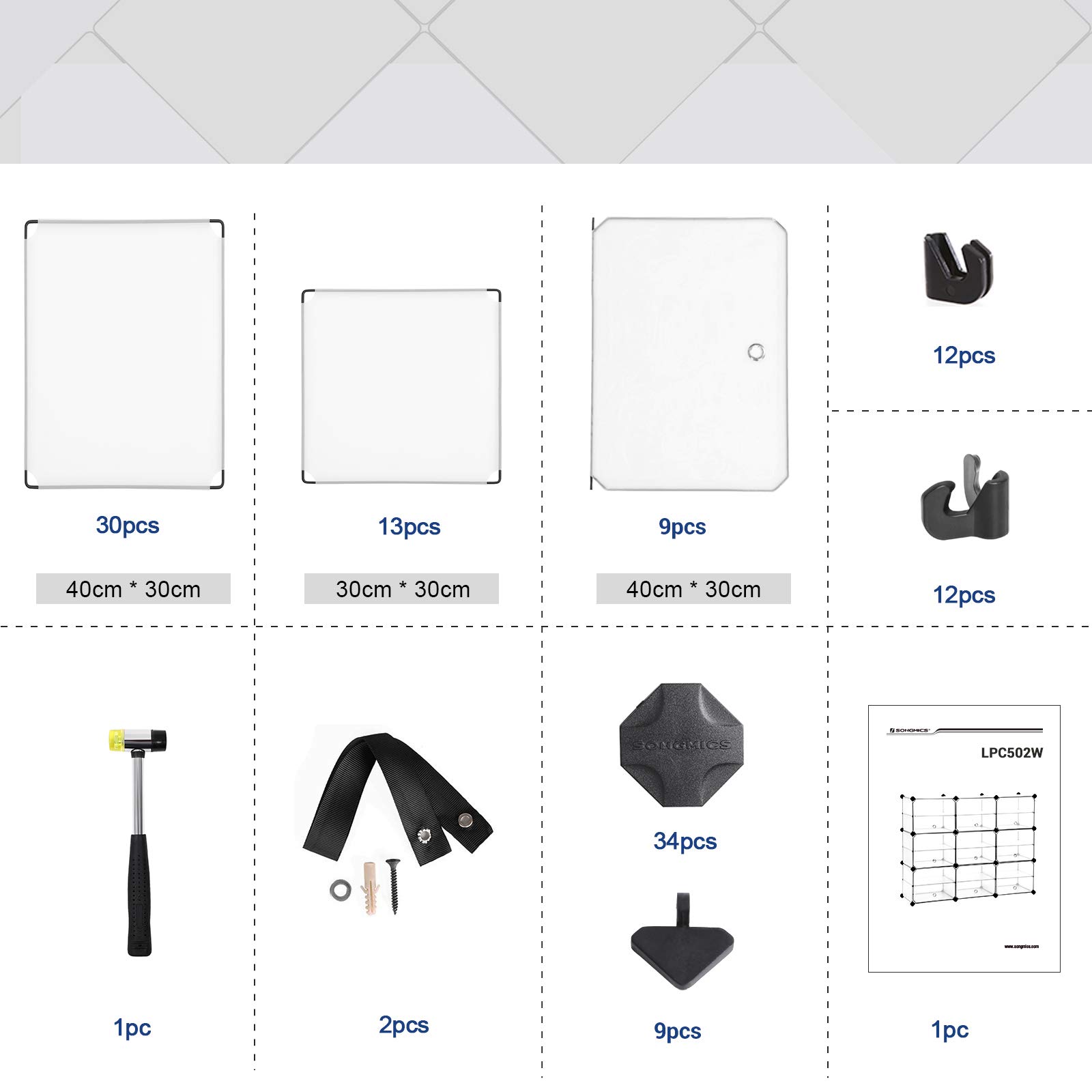 songmics-w-rfelregal-lpc502w-mit-t-r-18-f-cher-wei image 7