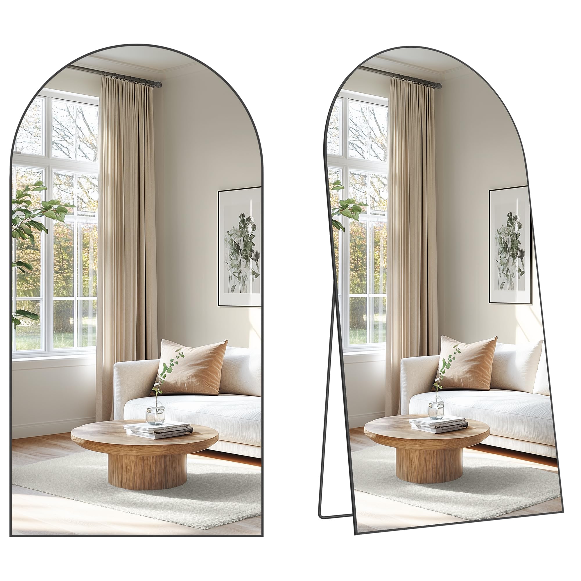 songmics-ganzk-rperspiegel-gew-lbt-218-x-102-cm-hartglas-schwarz image 1