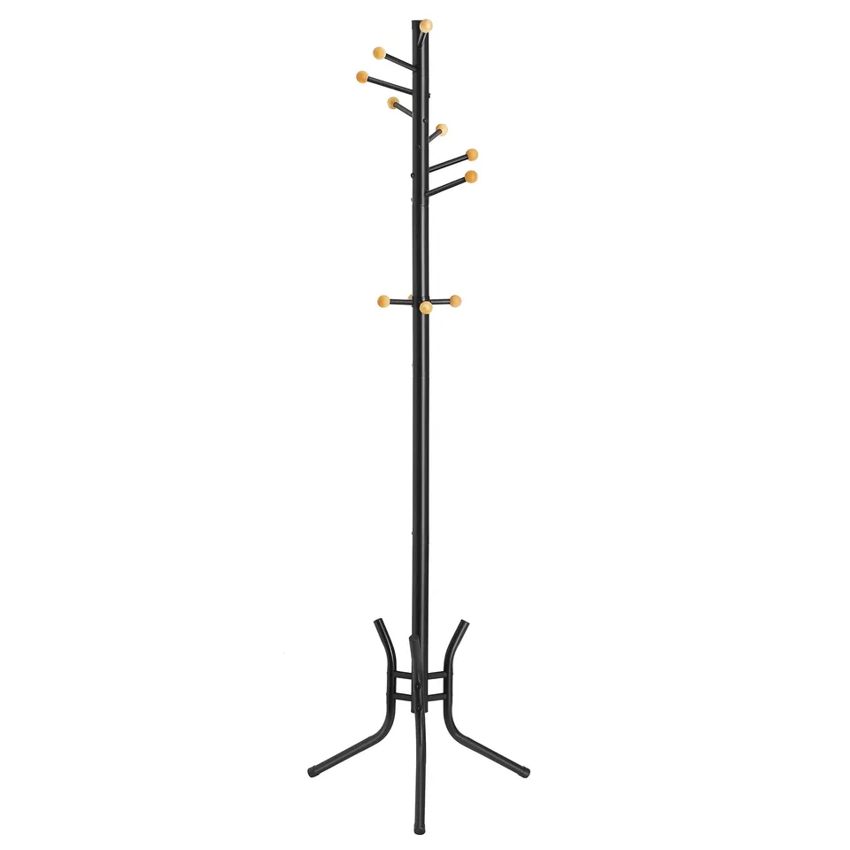 songmics-rcr028b01-garderobenst-nder-stahl-schwarz-173-cm-11-haken image 1