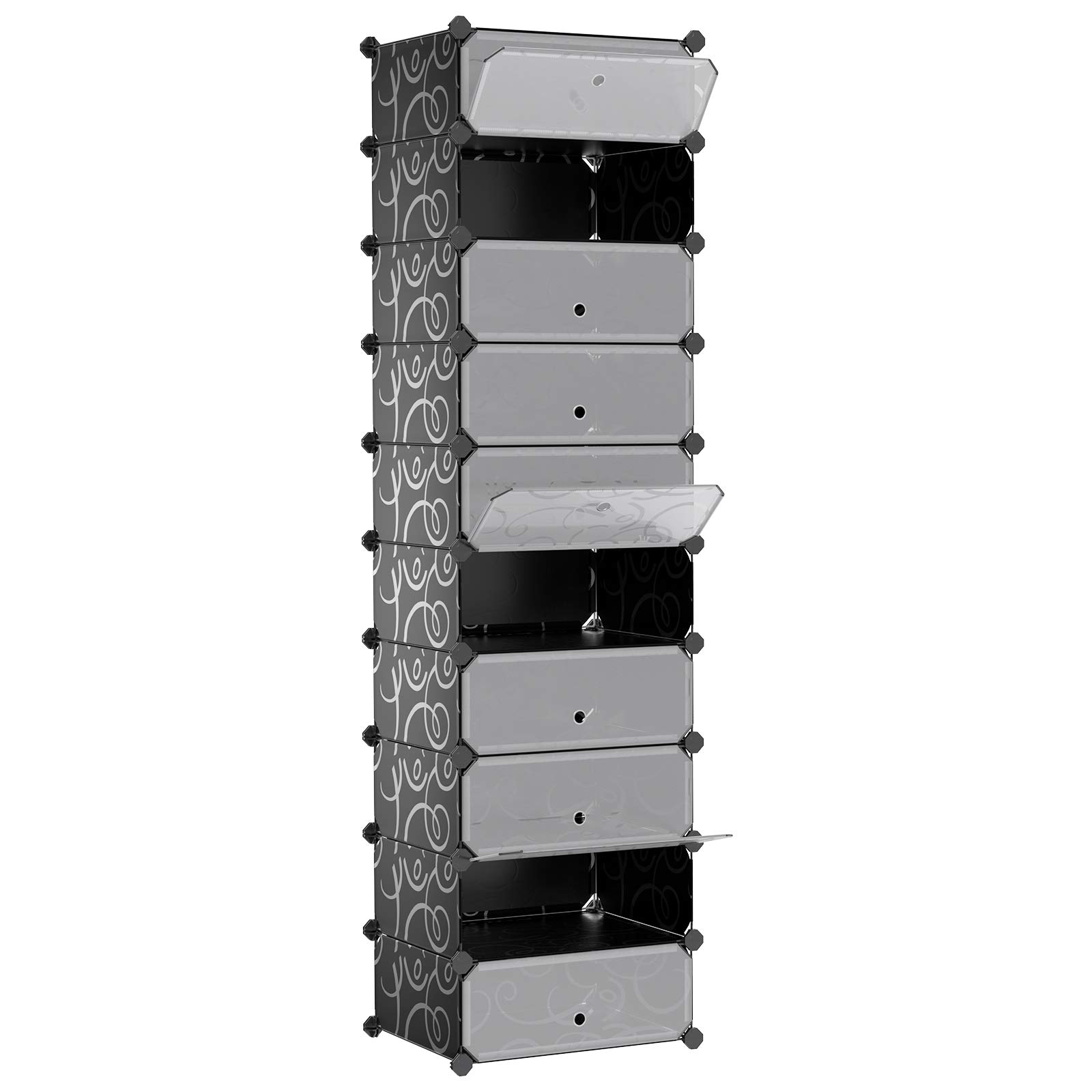 songmics-schuhschrank-lpc10h-10-ebenen-schwarz-48-x-36-x-105-cm-mit-t-r image 1