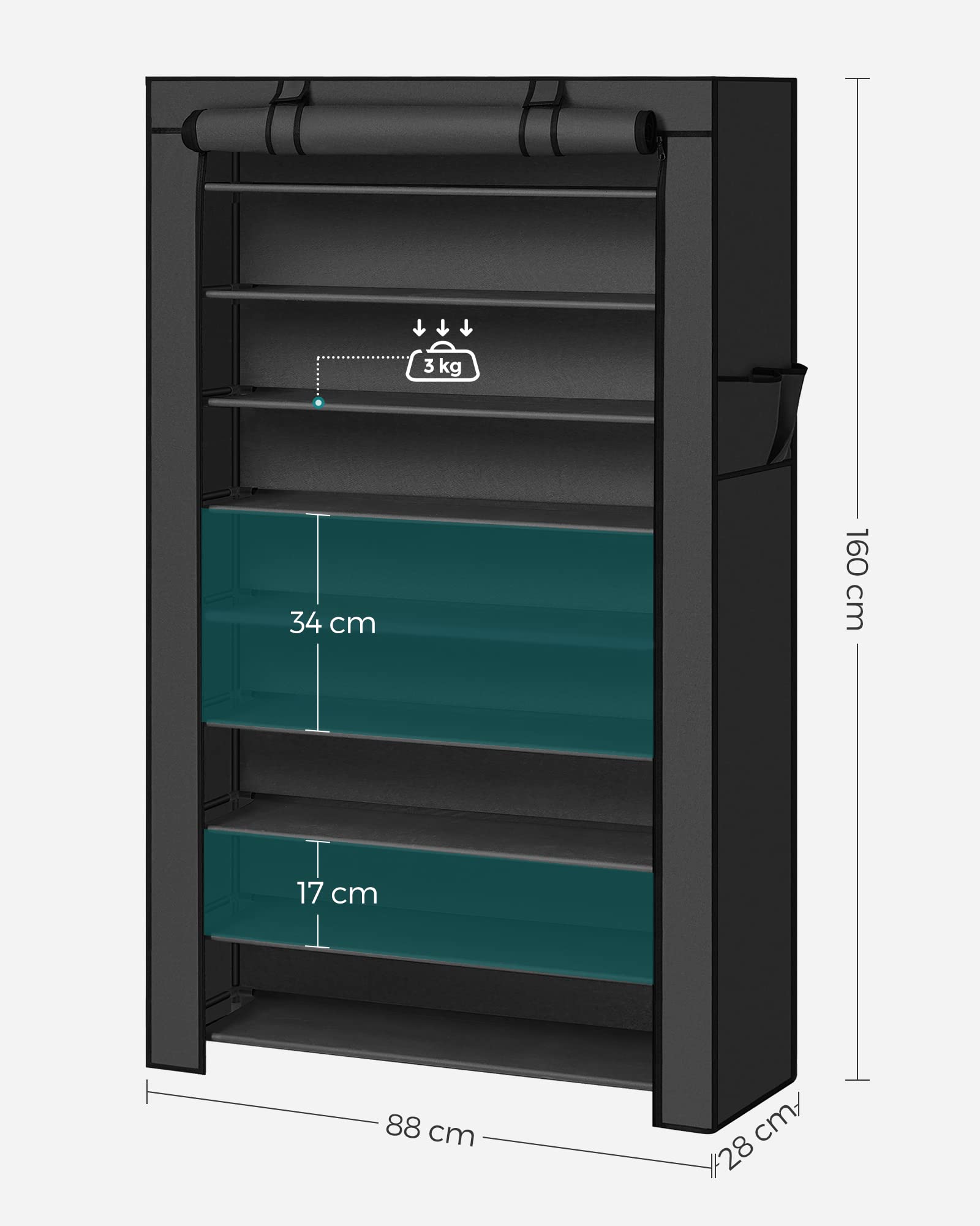 songmics-schuhregal-10-ebenen-28-x-88-x-160-cm-schwarz image 5