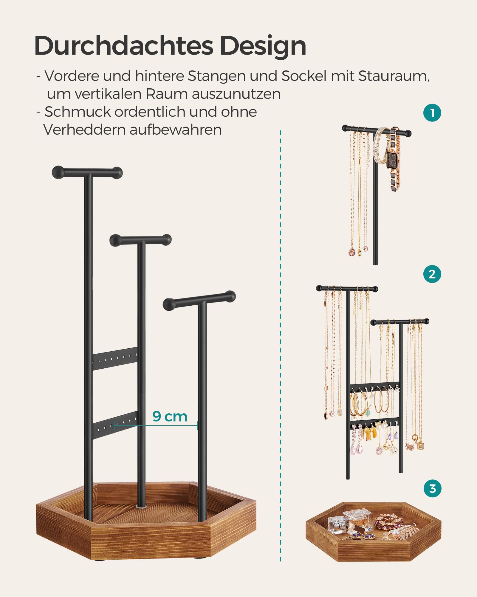 songmics-schmuckst-nder-jjs03cb-schwarz-karamellbraun-metall image 4