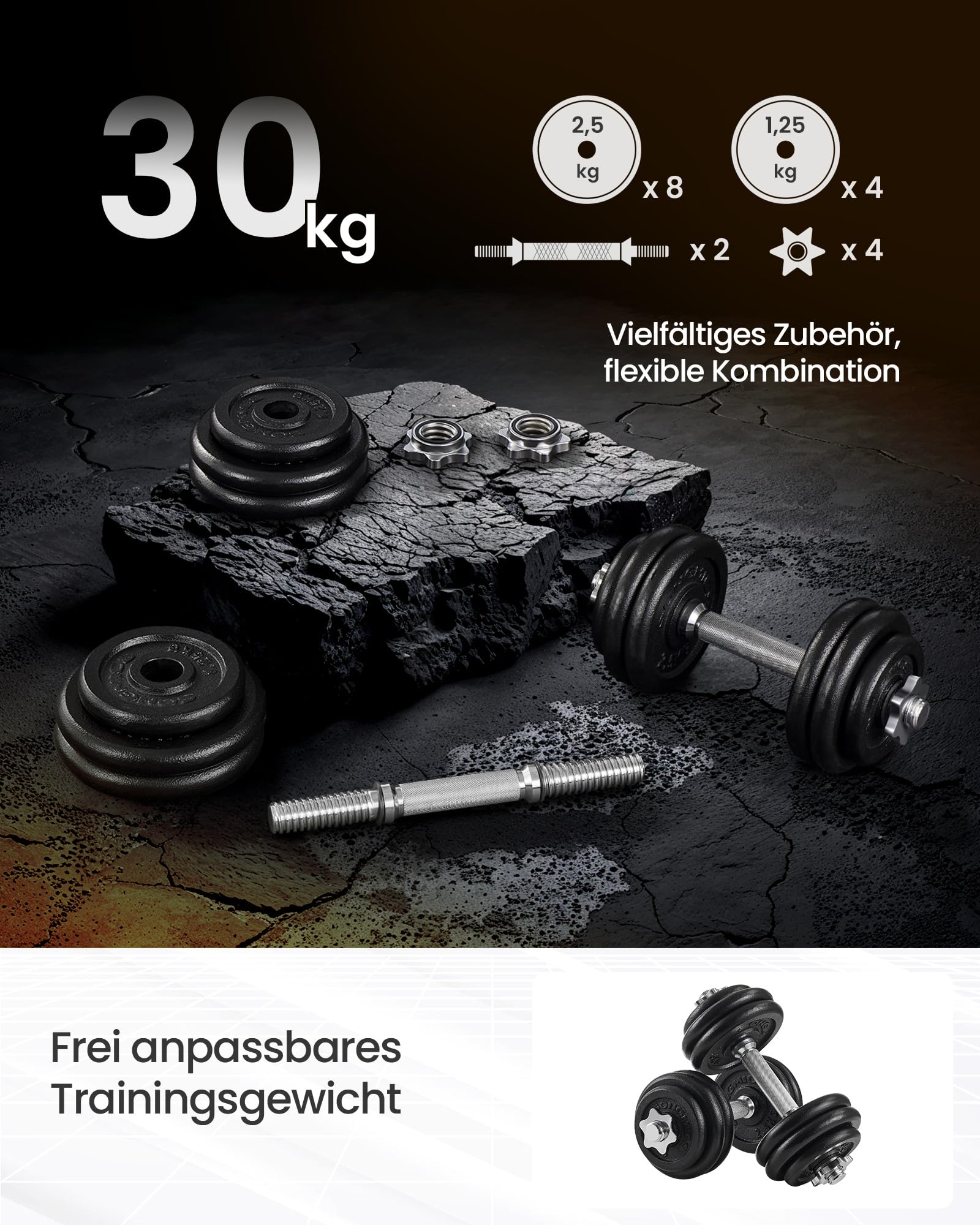 songmics-hantelset-gusseisen-verstellbar-30-kg-2x-15-kg-kurzhanteln-schwarz image 5