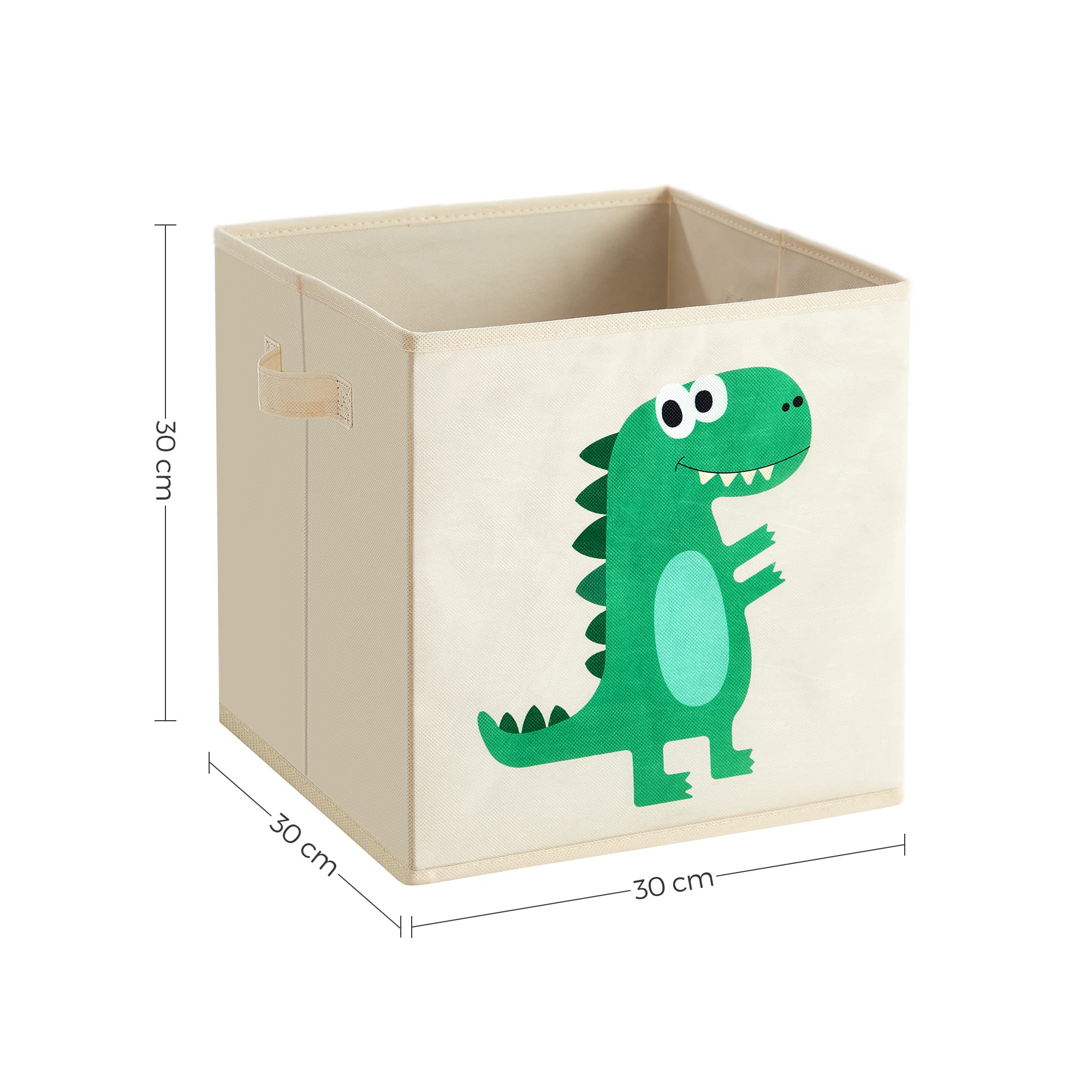 songmics-aufbewahrungsboxen-rfb704w03-3er-set-30-x-30-x-30-cm-dinosaurier-beige image 5