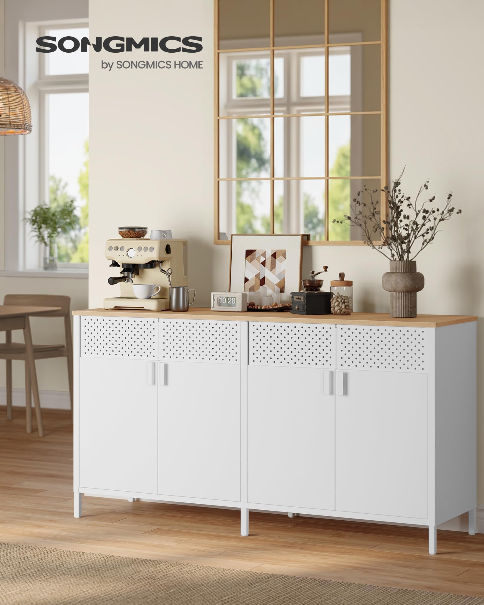 songmics-aufbewahrungsschrank-lsc205wc01-wolkenwei-eichenbeige-metallschrank-4-t image 2