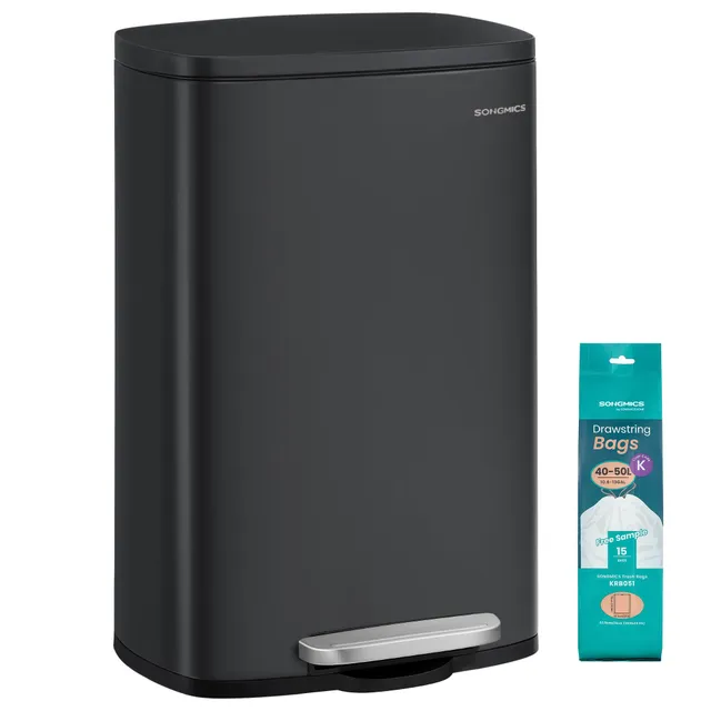 songmics-m-lleimer-k-che-treteimer-stahl-50-liter-schwarz-ltb050b02 image 1