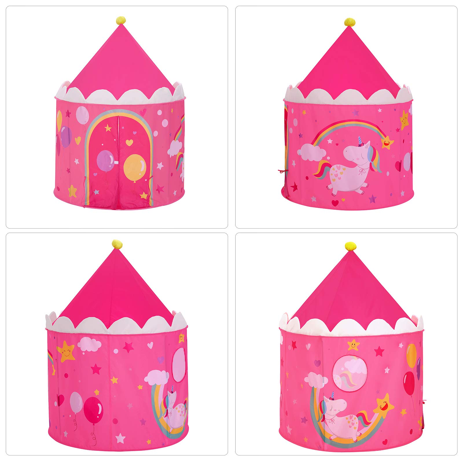 songmics-spielzelt-lpt04py-pink-gelb-prinzessinnenschloss-101x135-cm image 5