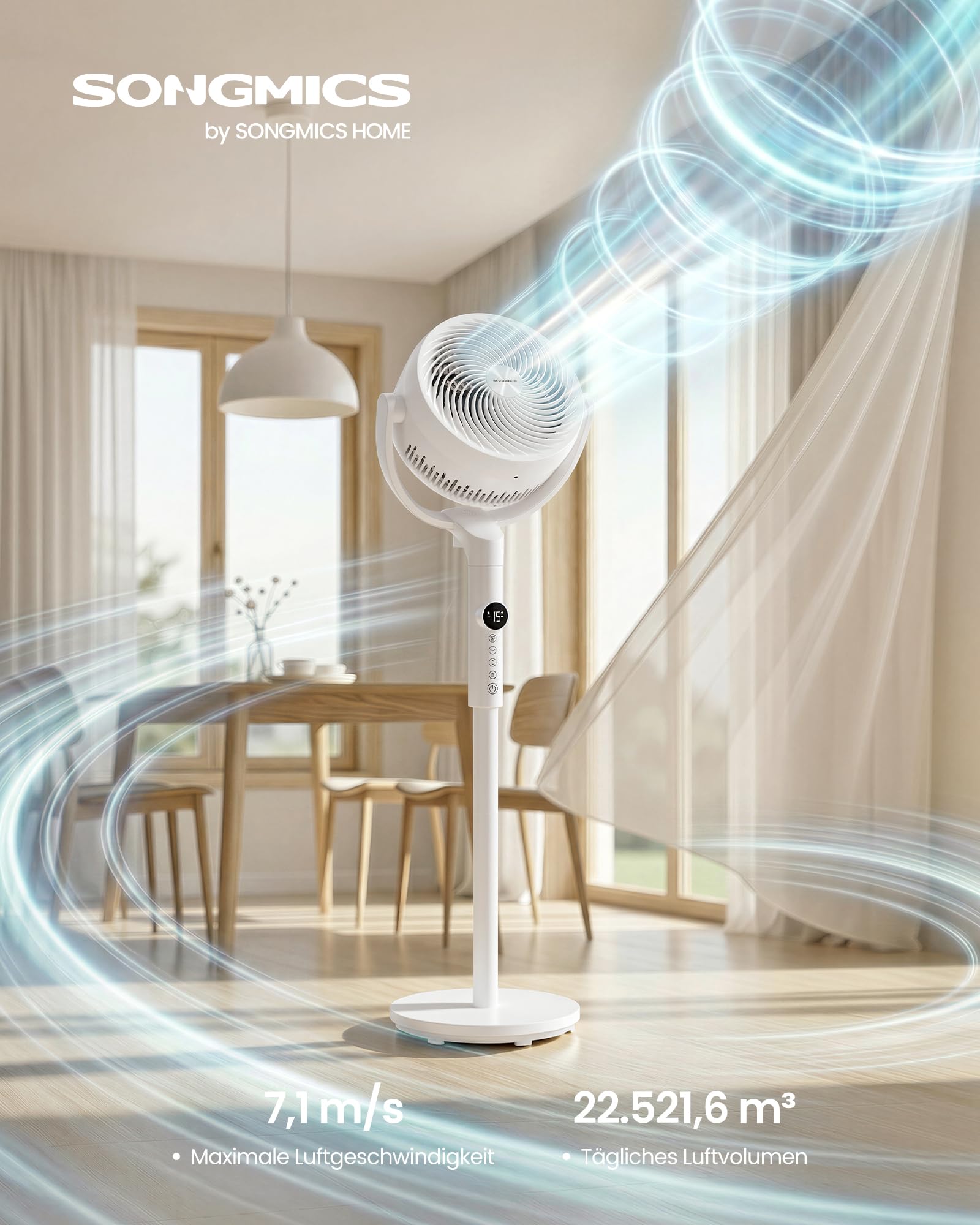songmics-standventilator-xfc002w1eu-wolkenwei-20-db-fernbedienung-15-stufen image 2