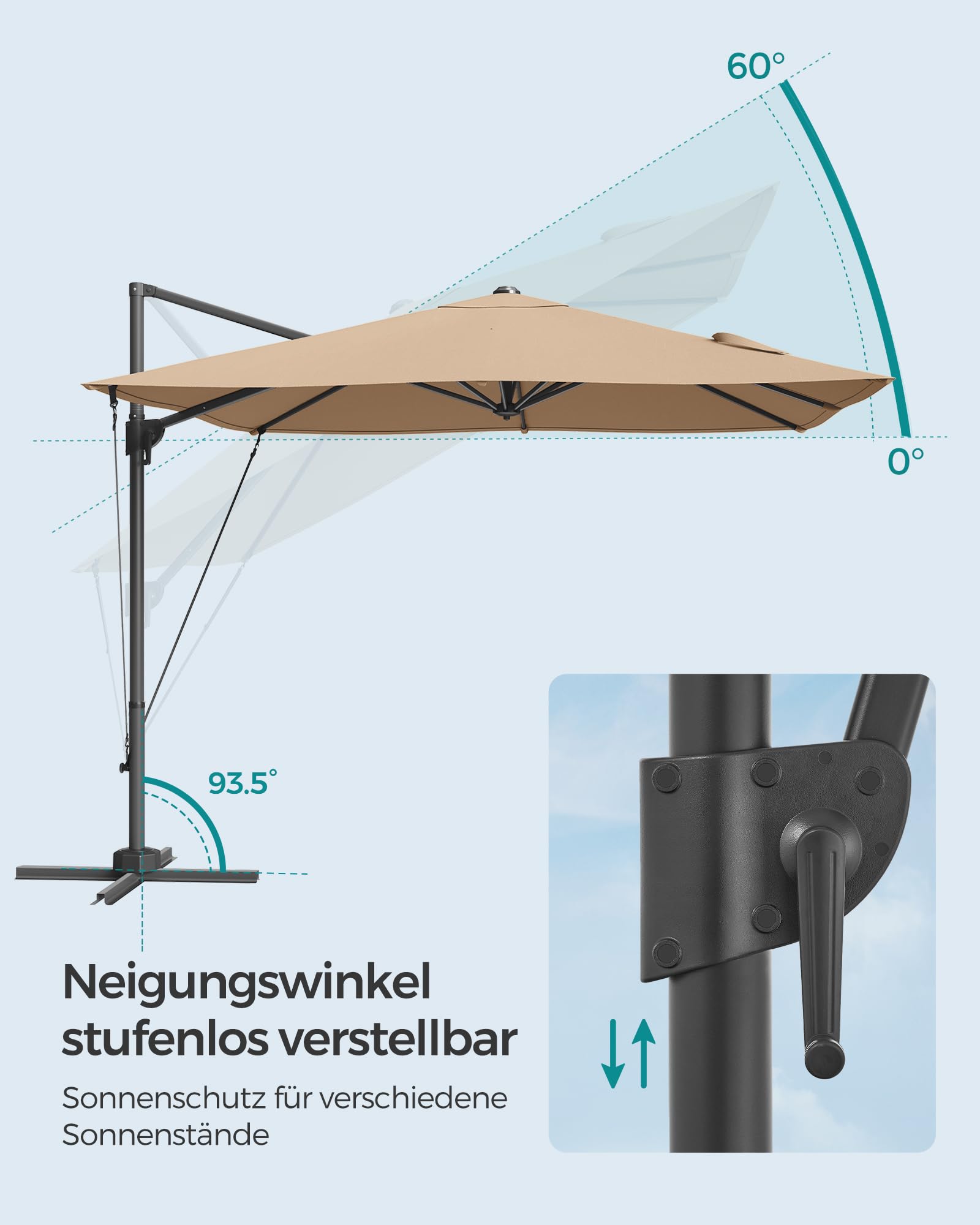 songmics-ampelschirm-gpu057k01-sonnenschirm-270x270-cm-upf-50-kamelbraun image 6