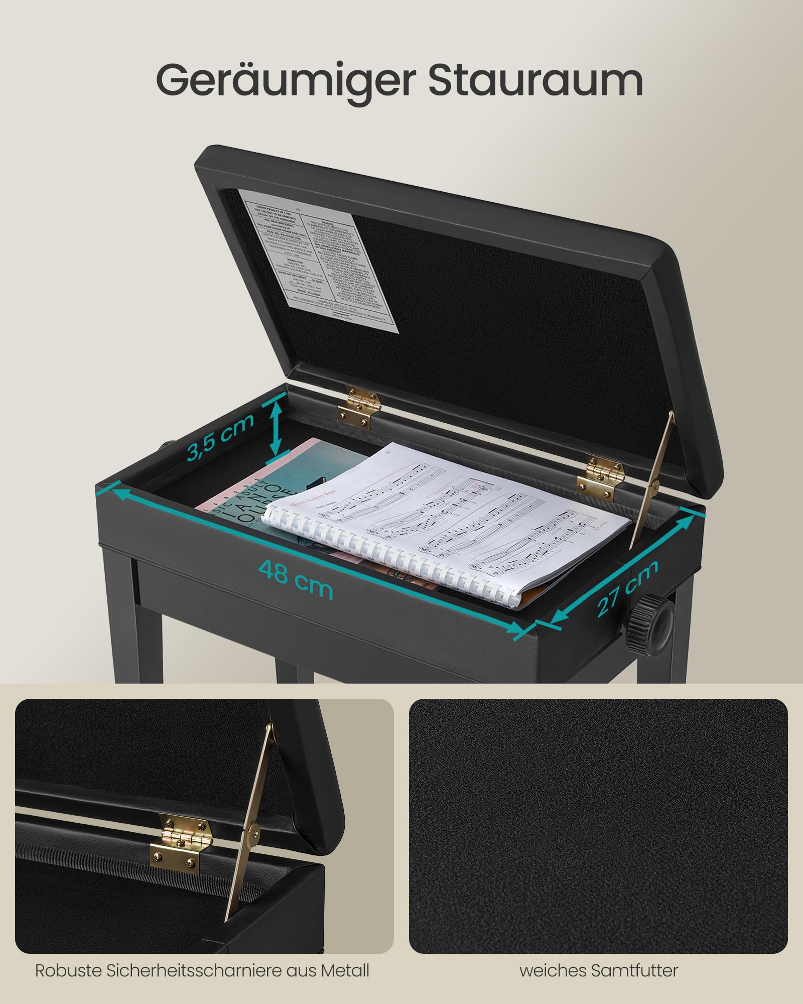 songmics-klavierhocker-h-henverstellbar-mit-stauraum image 6