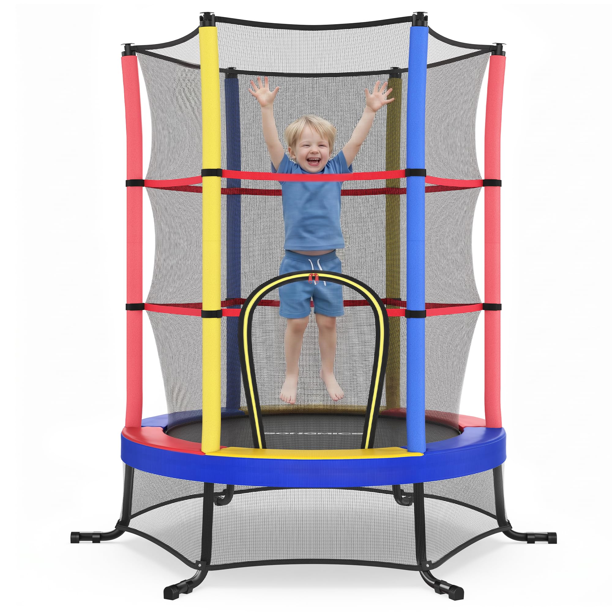 songmics-trampolin-kinder-174-cm-mit-sicherheitsnetz-indoor-outdoor-bis-50-kg image 1