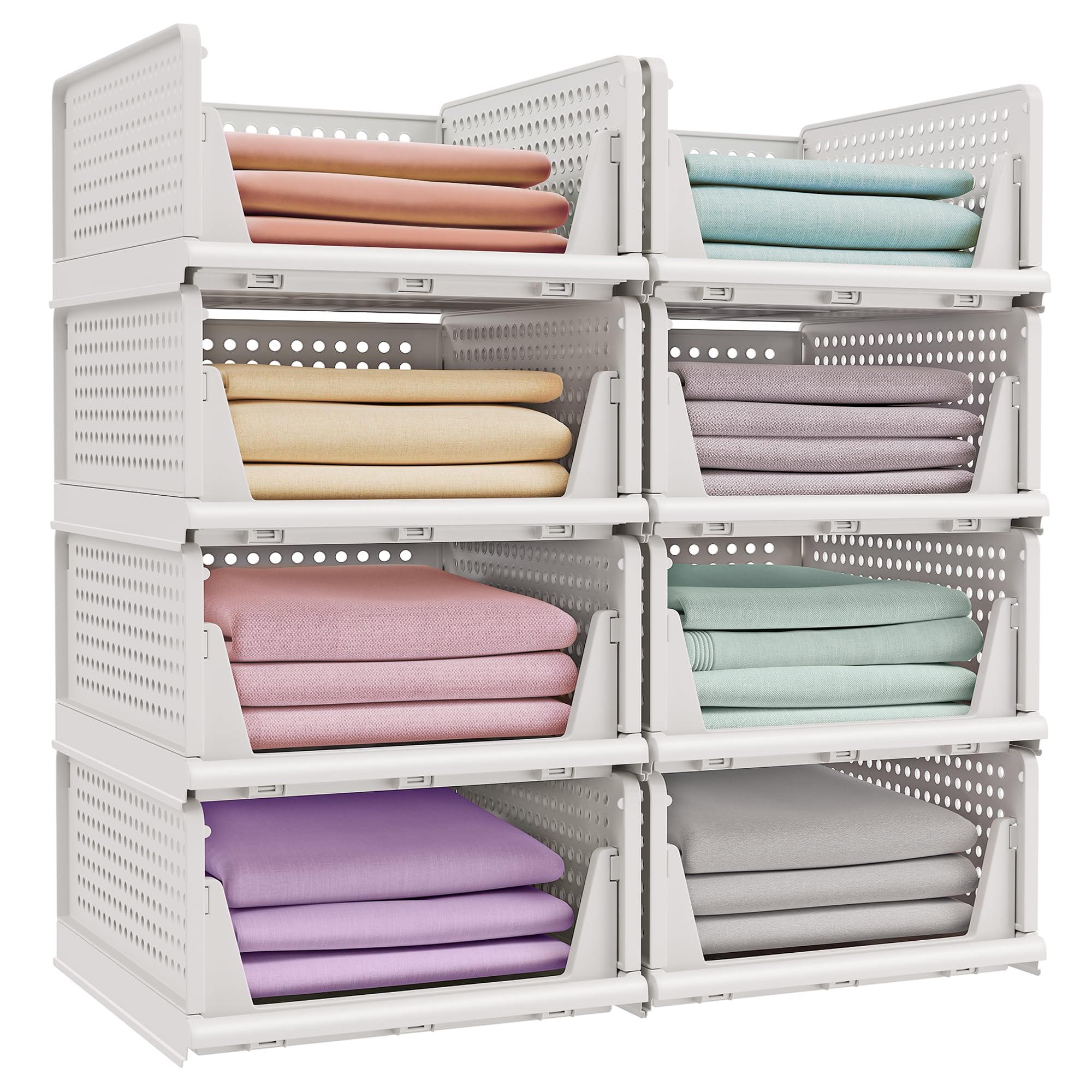 songmics-schrank-organizer-6er-set-klappbar-stapelbar-ausziehbarer-korb image 8