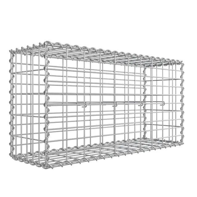 songmics-gabionenkorb-ggb153-100x50x30-cm-steinkorb-verzinkt-4-mm-silber image 1