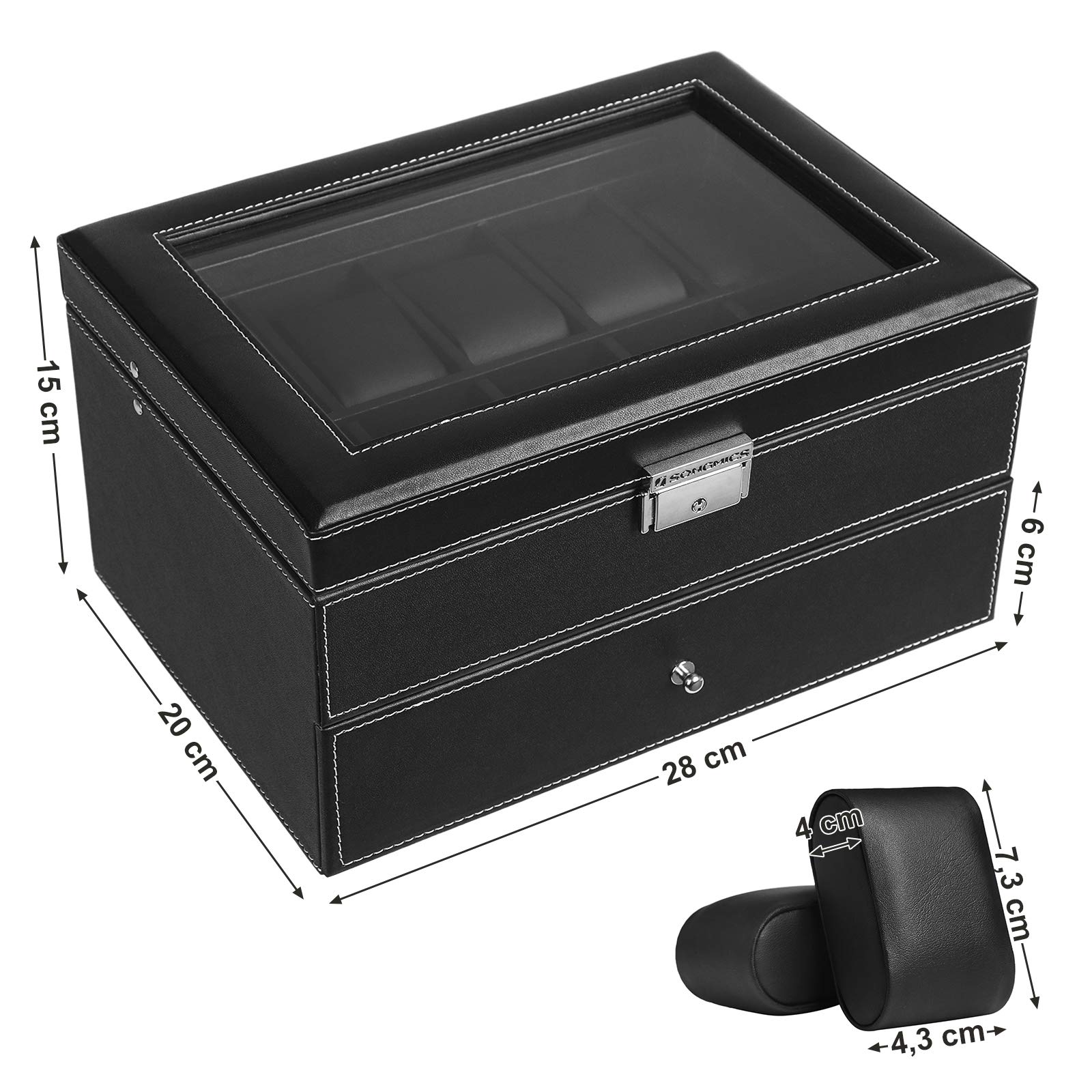 songmics-jwb301-uhrenkasten-f-r-20-uhren-mit-glasdeckel-schwarz image 6