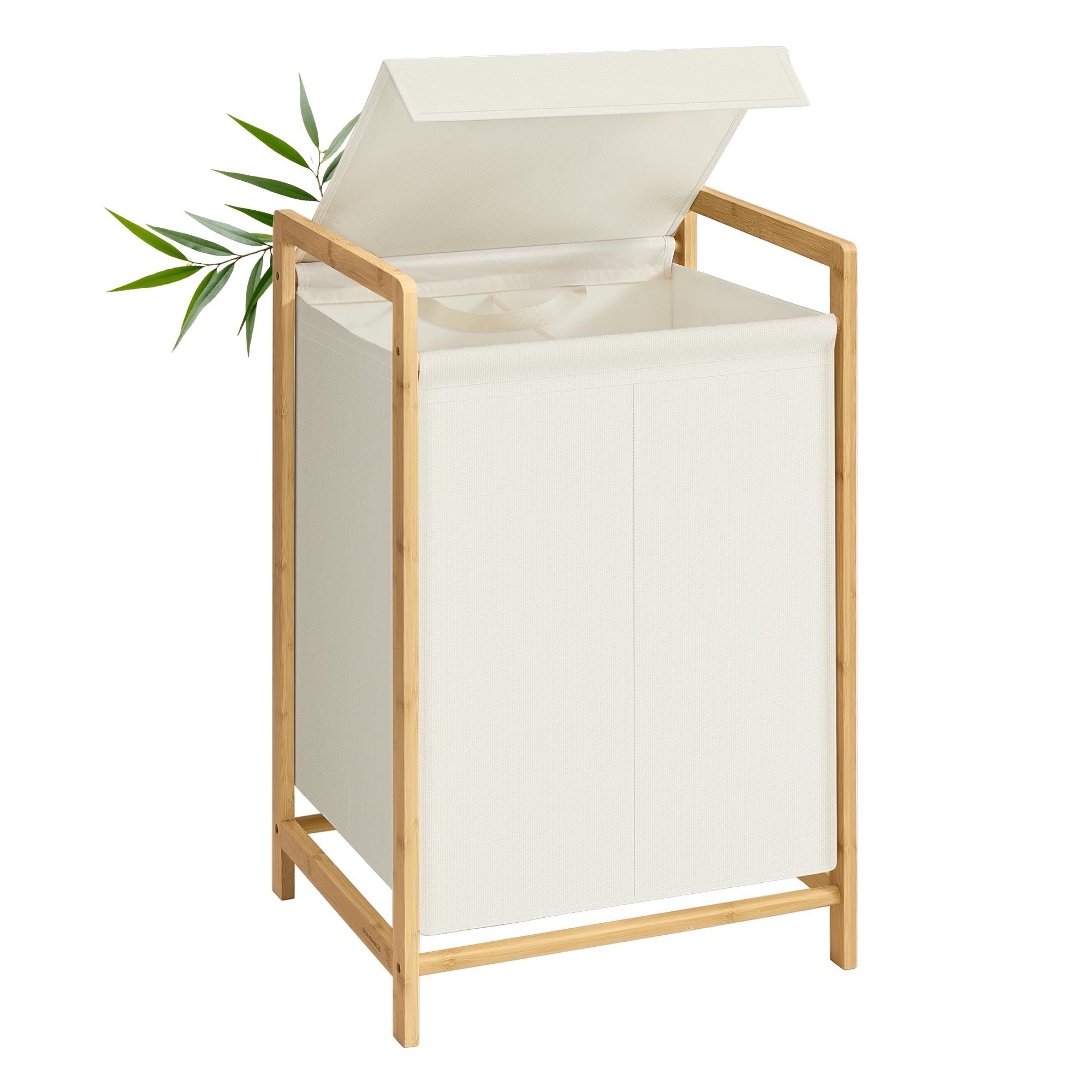 songmics-w-schekorb-100l-2-f-cher-mit-bambusrahmen-abnehmbar image 1