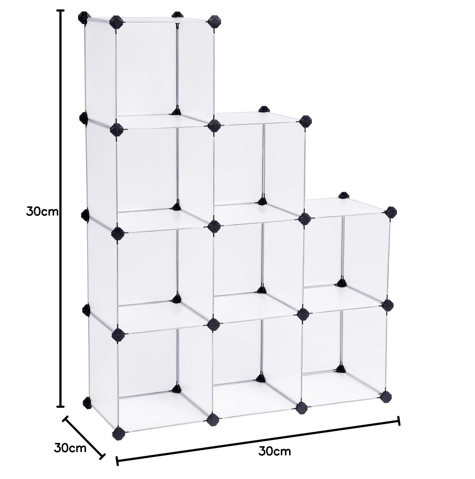 songmics-kunststoffschrank-steckregal-lpc115s-wei-93-x-31-x-123-cm image 3