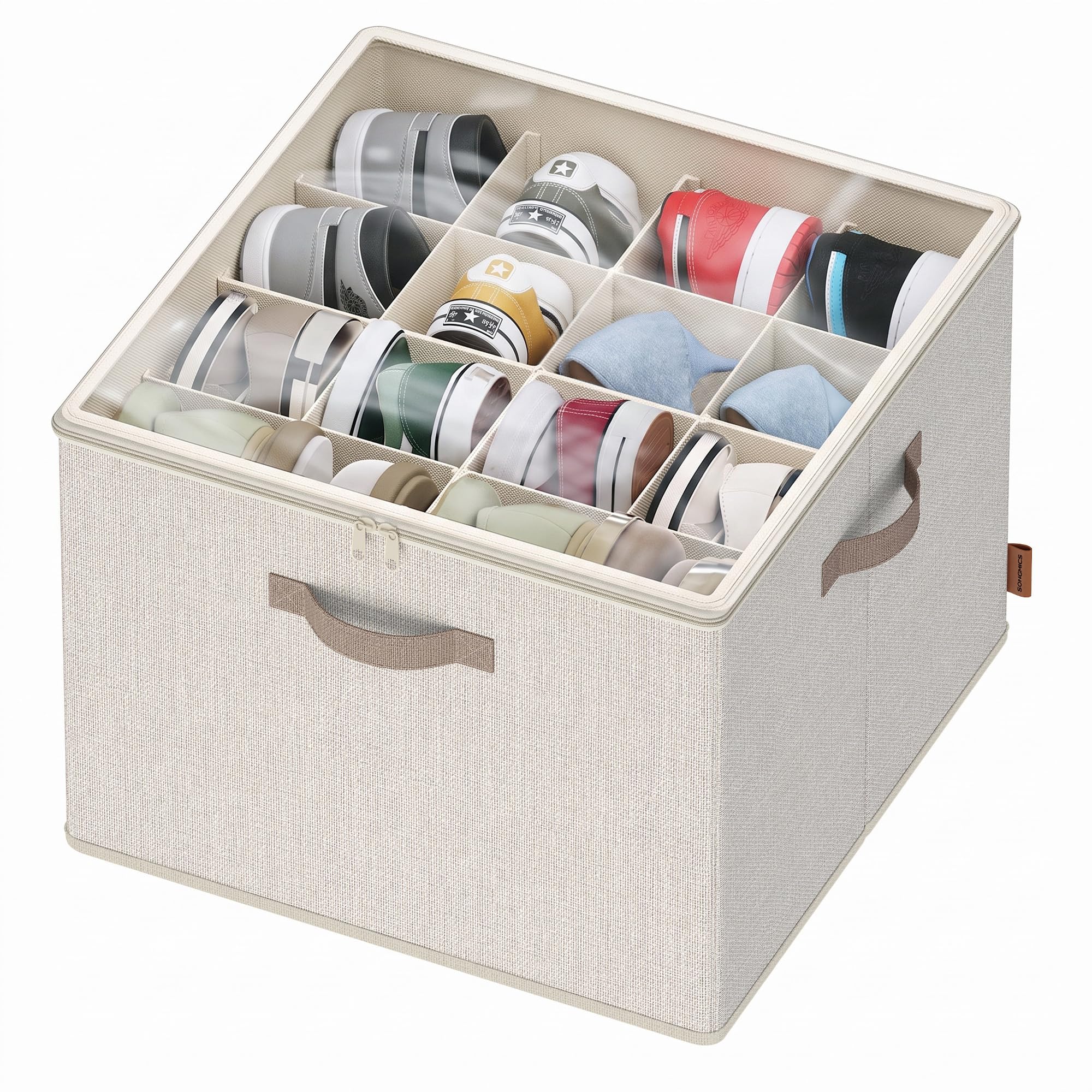 songmics-schuh-organizer-2er-set-stapelbar-f-r-bis-zu-16-paar-schuhe-je-box image 7