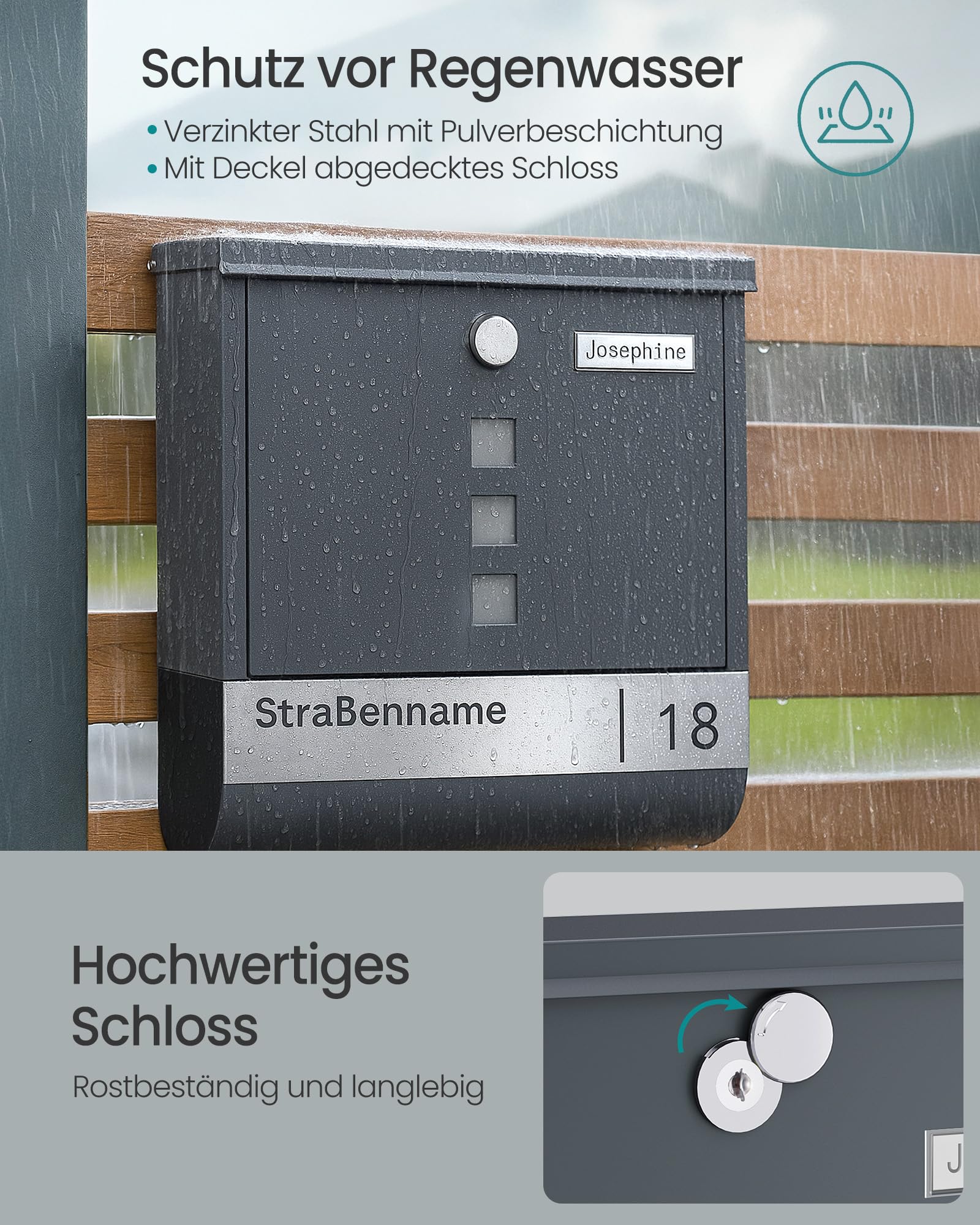 songmics-briefkasten-personalisiert-mit-namensschild-und-schloss image 6