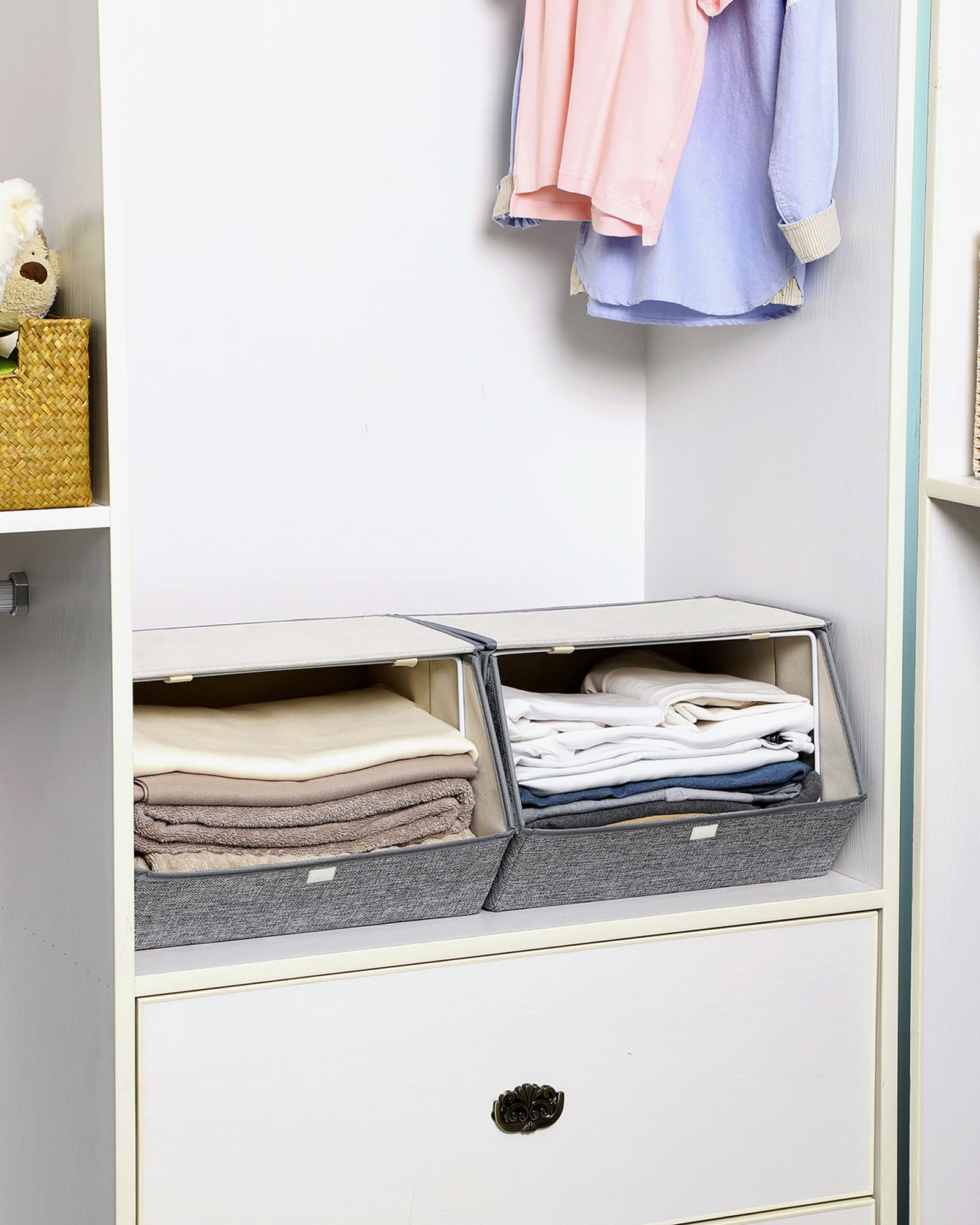 songmics-aufbewahrungsbox-2er-set-faltbar-38-x-26-5-cm-grau-beige image 3