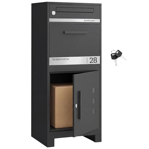 songmics-paketbox-briefkasten-mit-paketfach-55-l-stahl-mit-schloss image 7