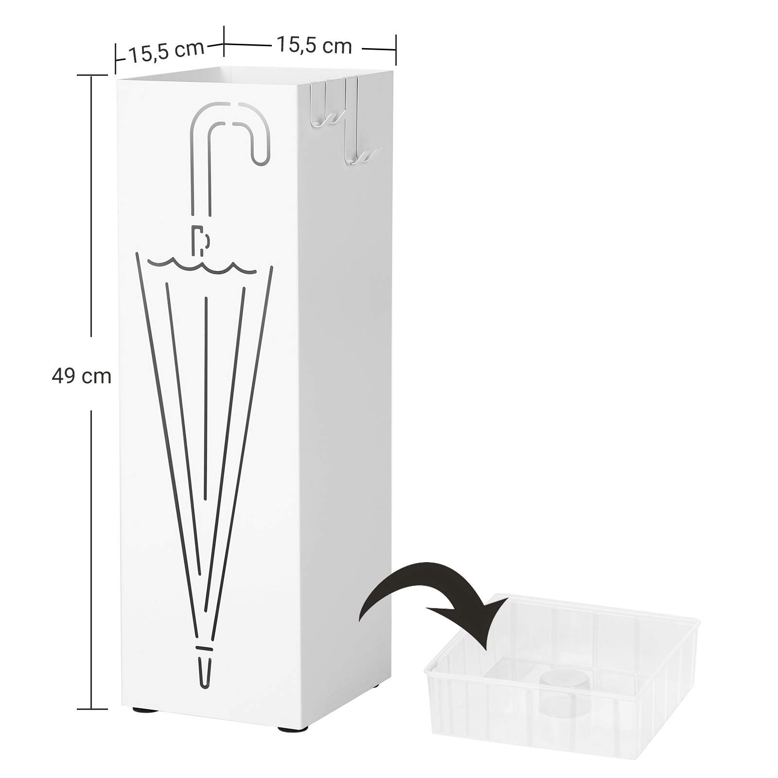 songmics-schirmst-nder-luc01w-metall-quadratisch-wei-15-5-x-15-5-x-49-cm image 5