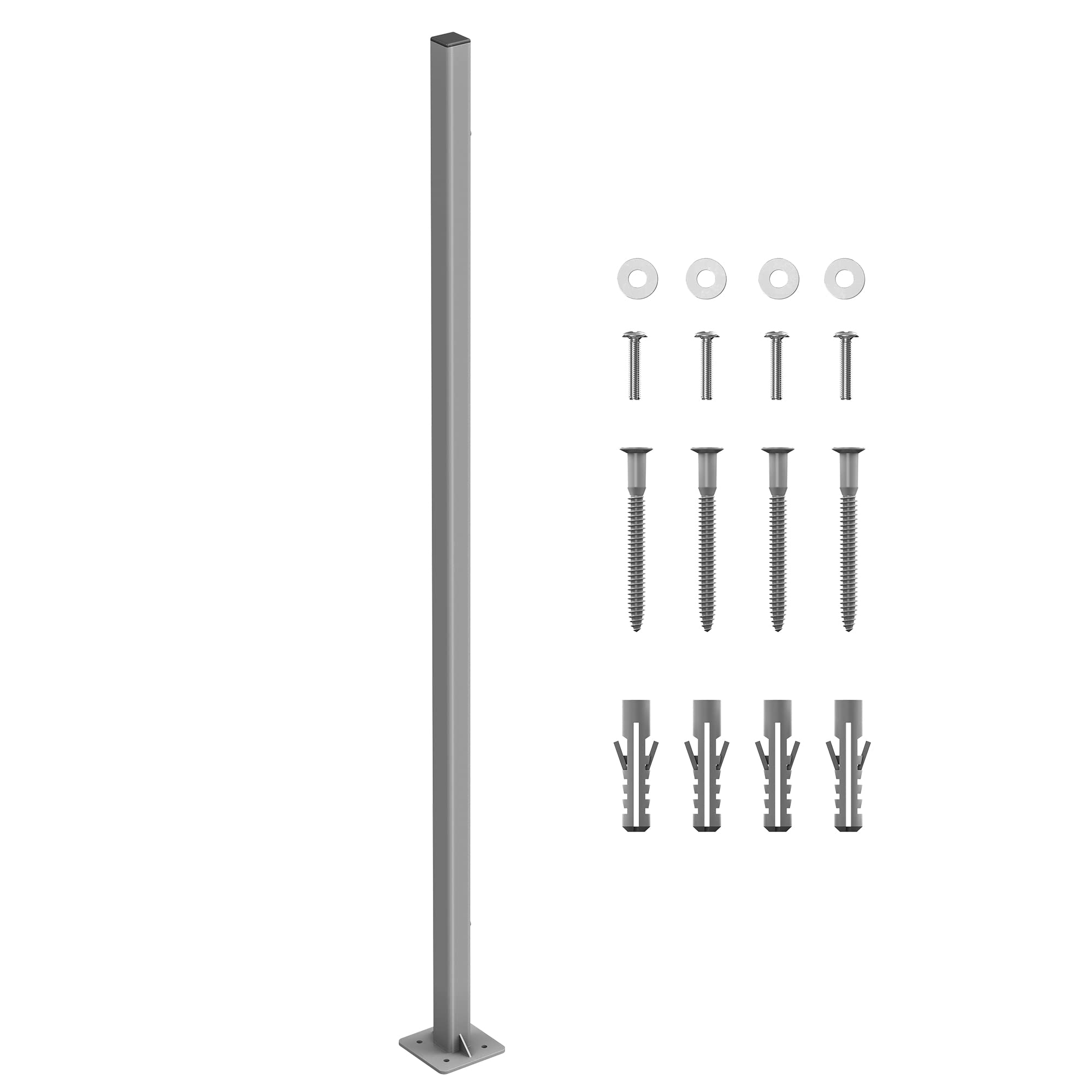 songmics-standpfosten-gsa002-f-r-seitenmarkise-pulverbeschichteter-stahl-grau-15 image 1