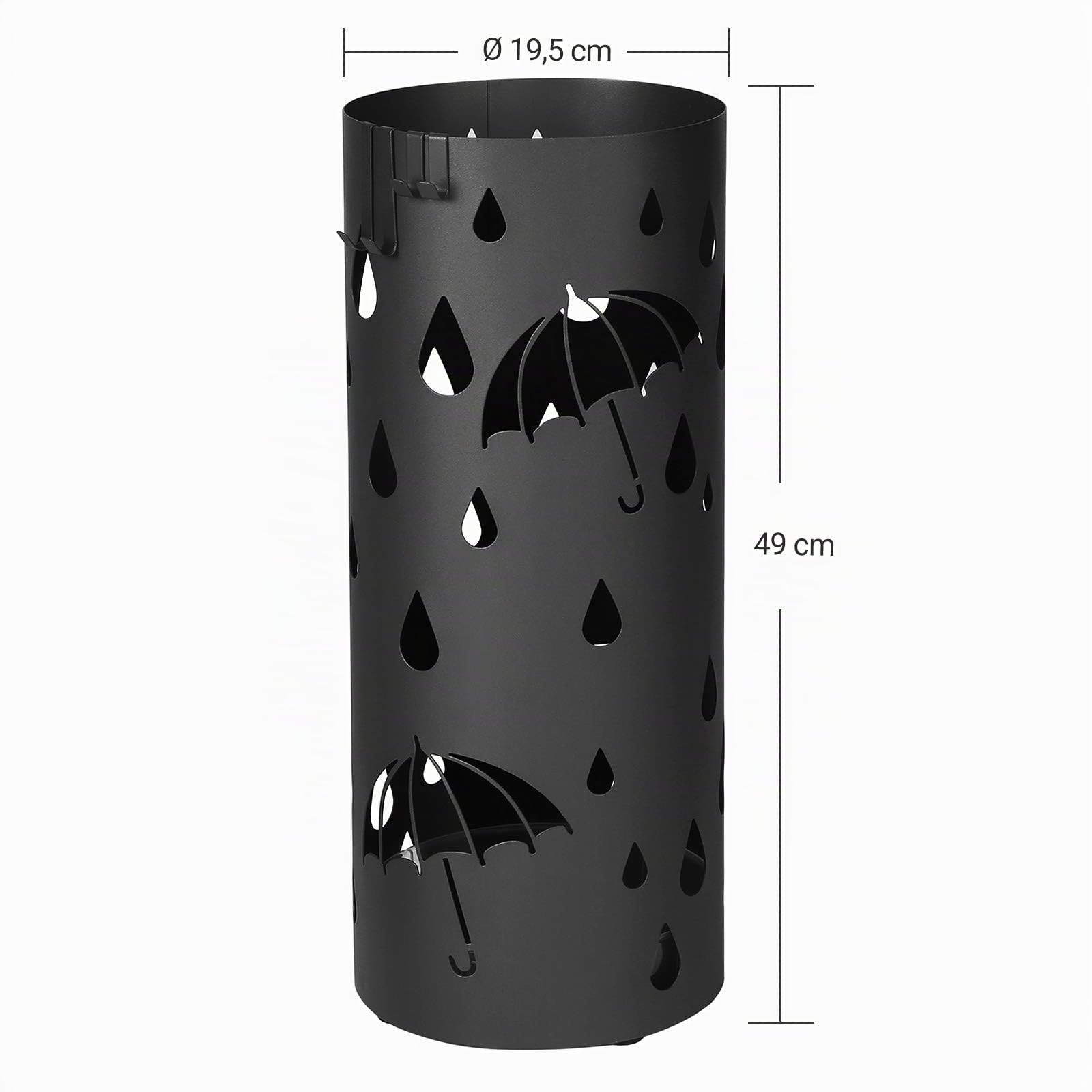 songmics-schirmst-nder-luc23b-metall-rund-49-x-19-5-cm-matt-schwarz image 4