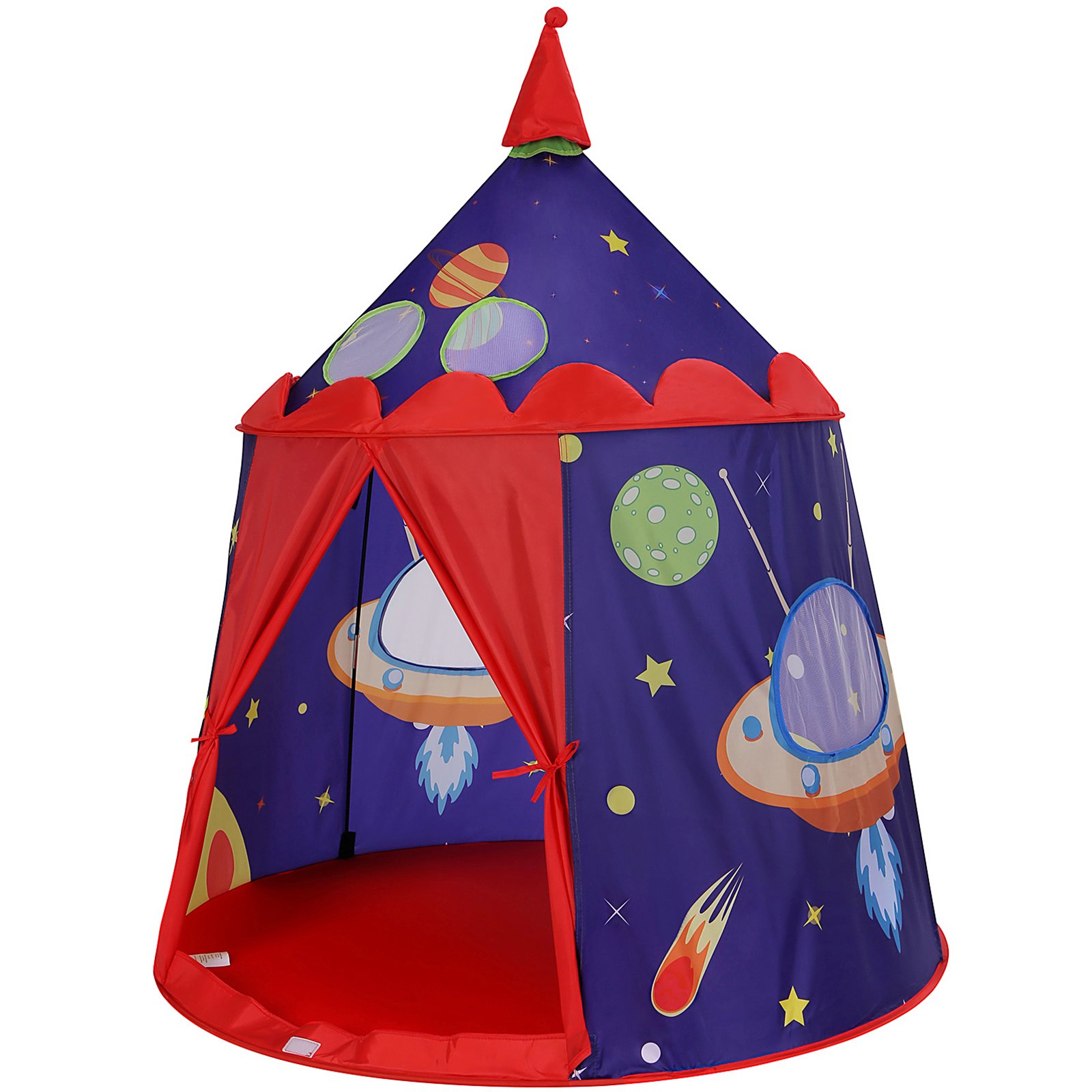 songmics-spielzelt-lpt01bu-schloss-spielhaus-101-x-120-cm-blau image 1
