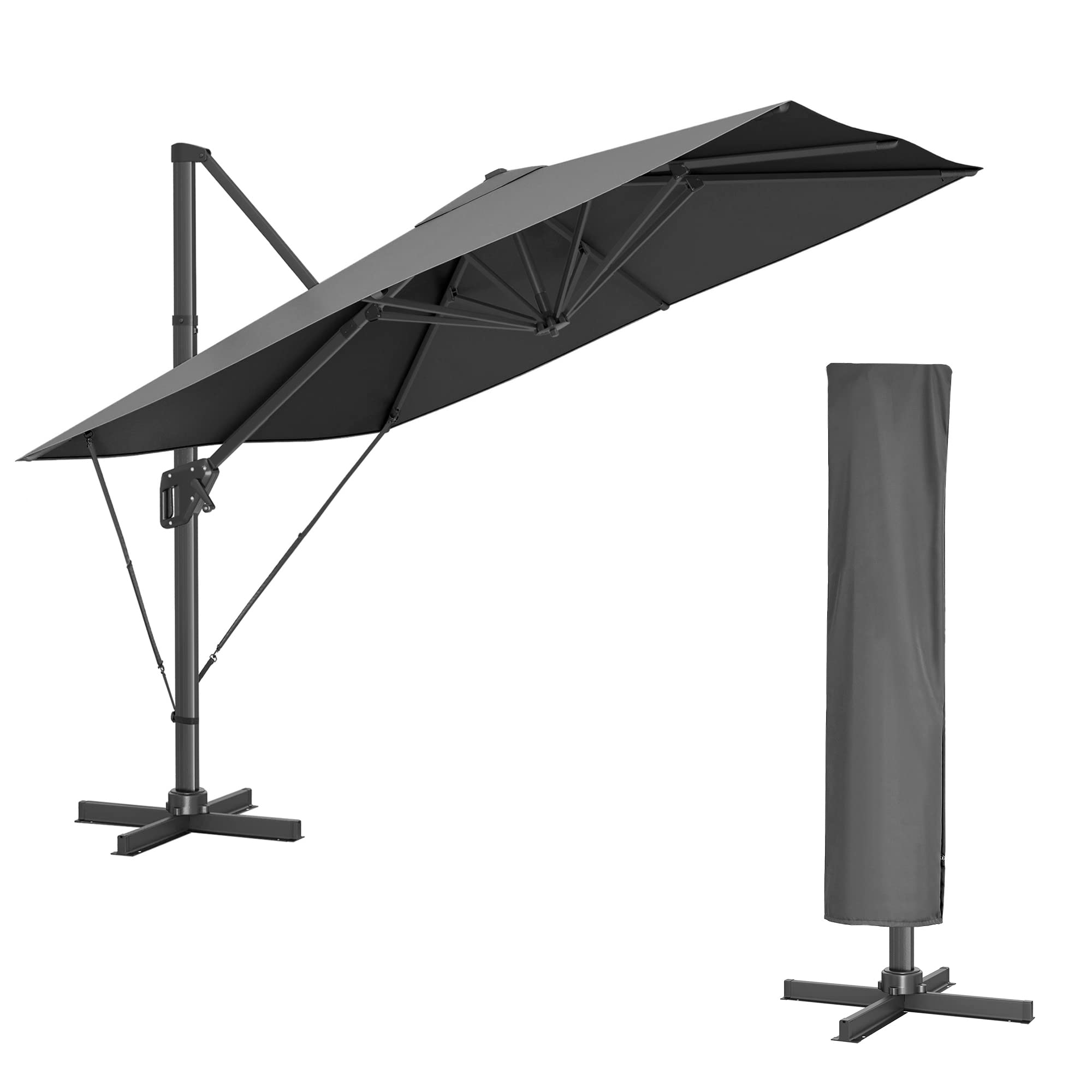 songmics-ampelschirm-sonnenschirm-290-x-290-cm-upf-50-rauchgrau-gpu039g01 image 1