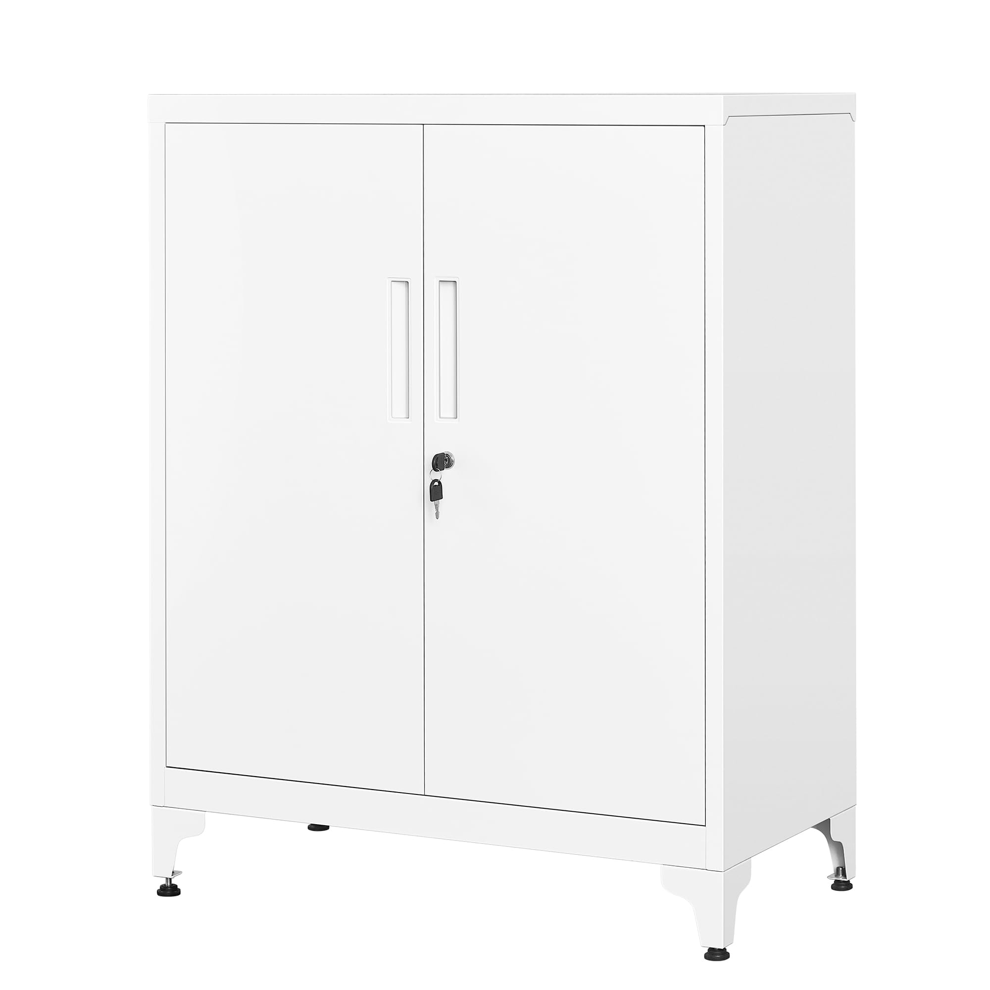 songmics-aktenschrank-stahl-abschlie-bar-mattwei-80-x-40-x-90-cm-omc013w01 image 1