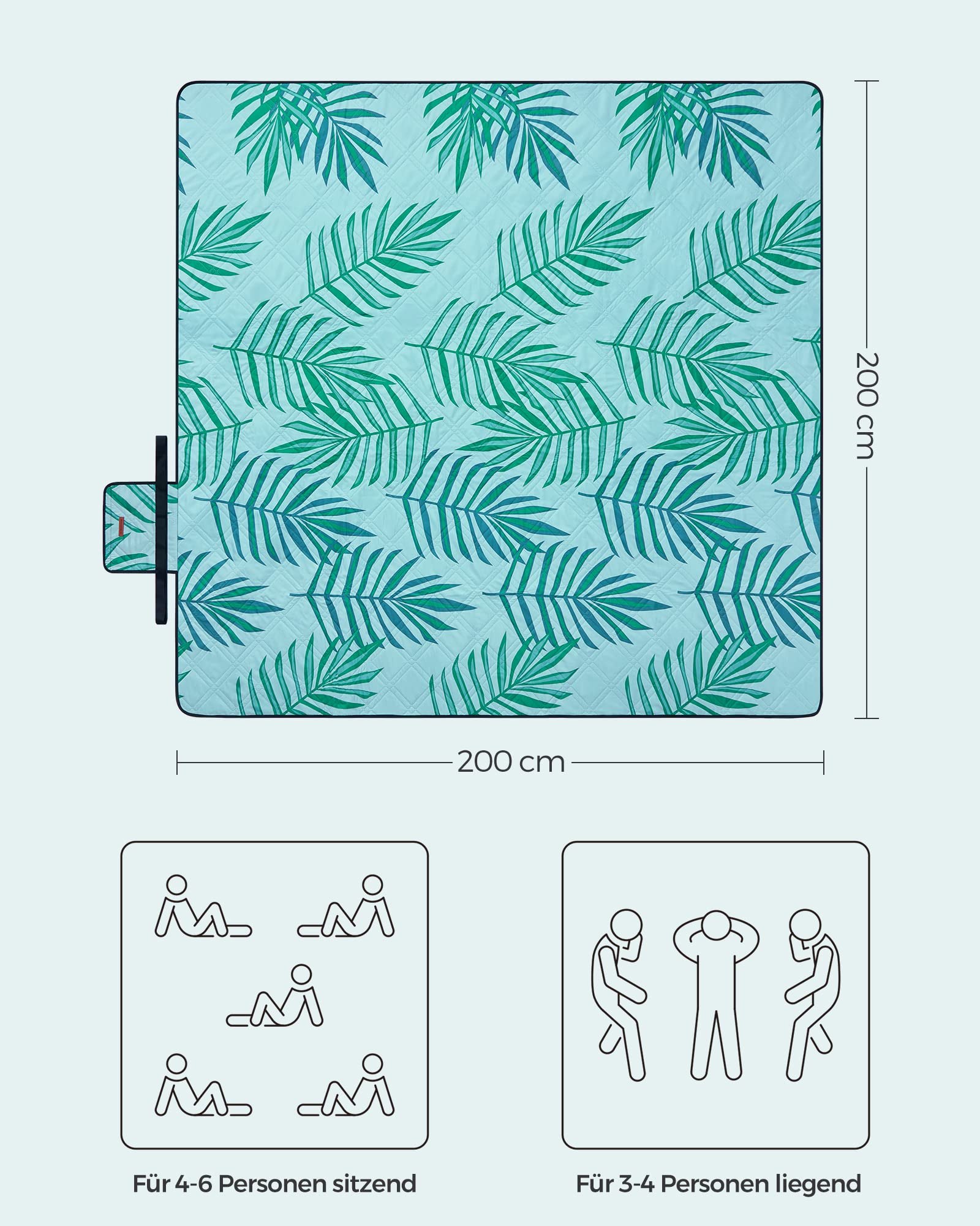 songmics-picknickdecke-gcm087q01-200x200-cm-farnmuster-hellblau image 3