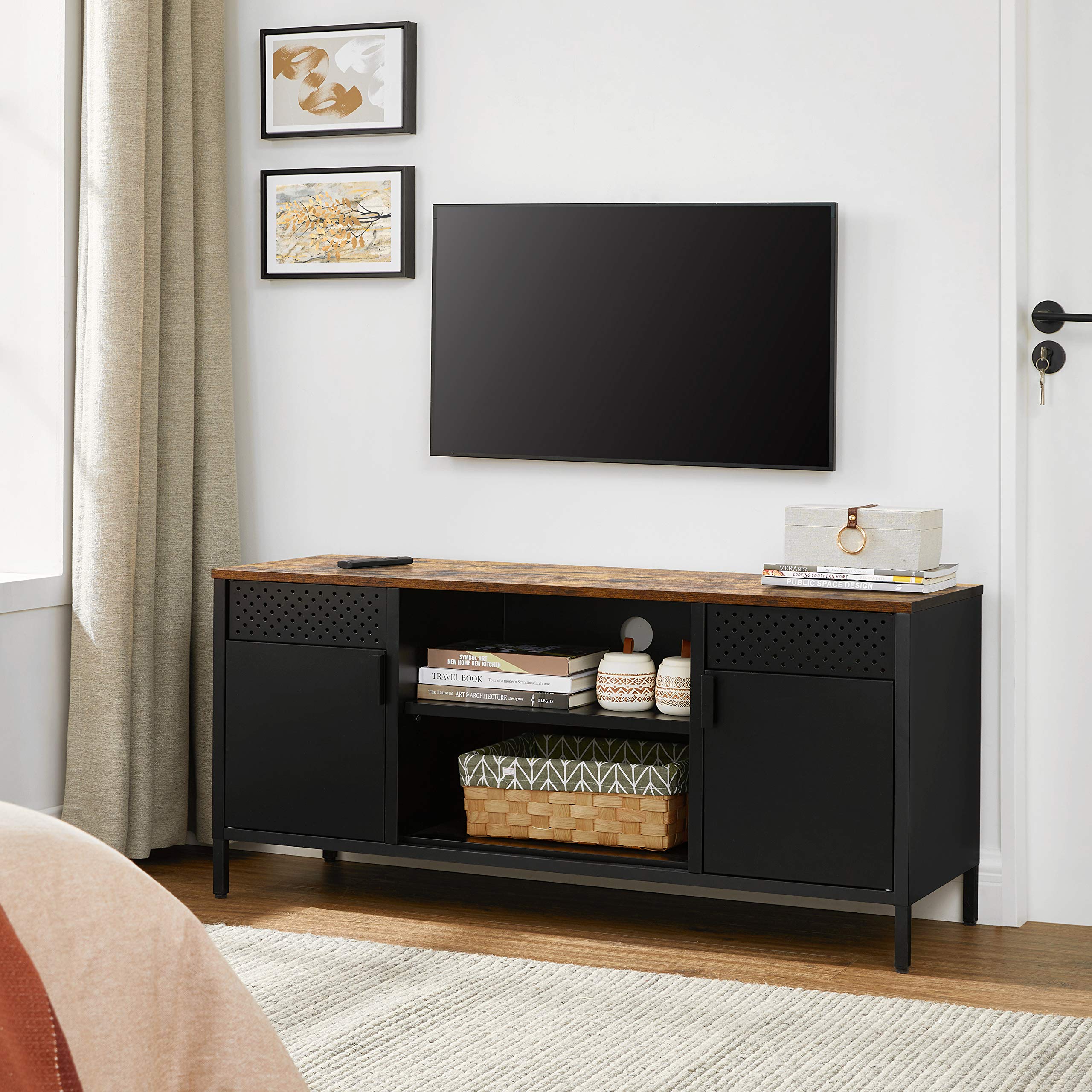 songmics-tv-schrank-lowboard-lts103b01-f-r-fernseher-bis-55-zoll image 3