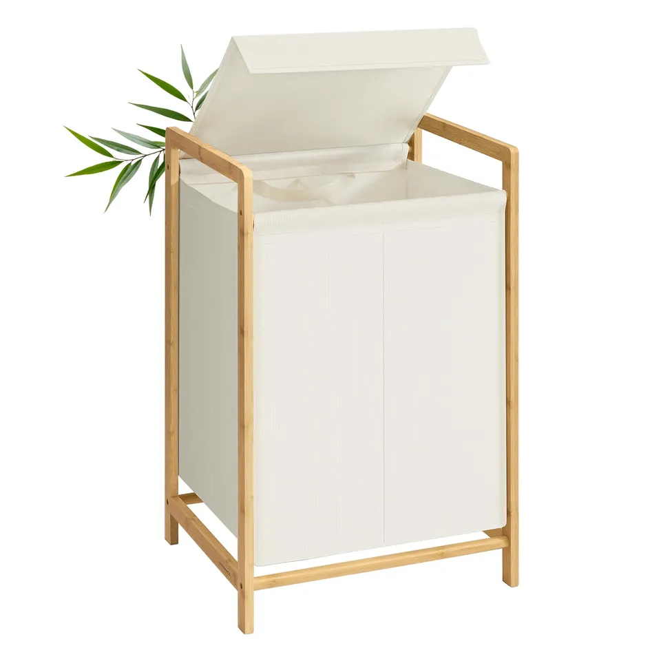 songmics-w-schekorb-100l-2-f-cher-mit-bambusrahmen-abnehmbar image 1