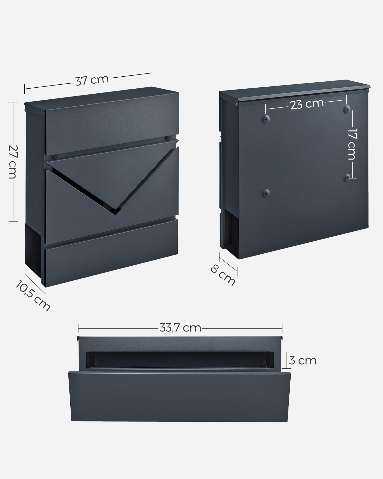 songmics-xxl-briefkasten-mit-zeitungsfach-und-schloss-anthrazit-gmb054g01 image 3