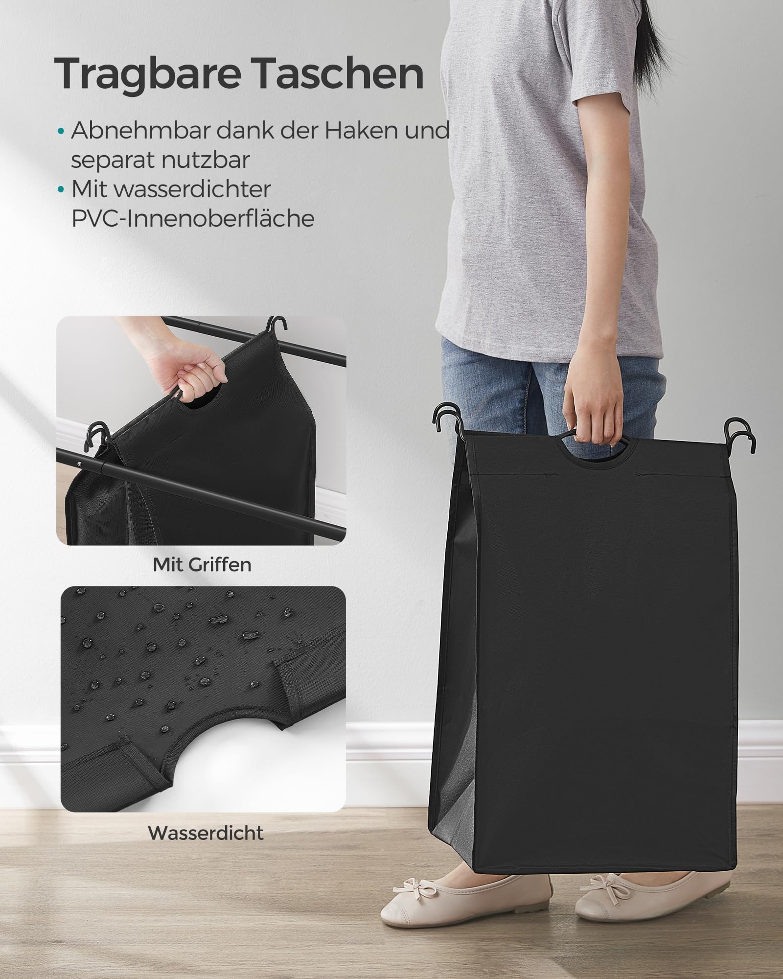 songmics-w-schesortierer-lsf003b-schwarz-3-f-cher-132l-mit-rollen image 7