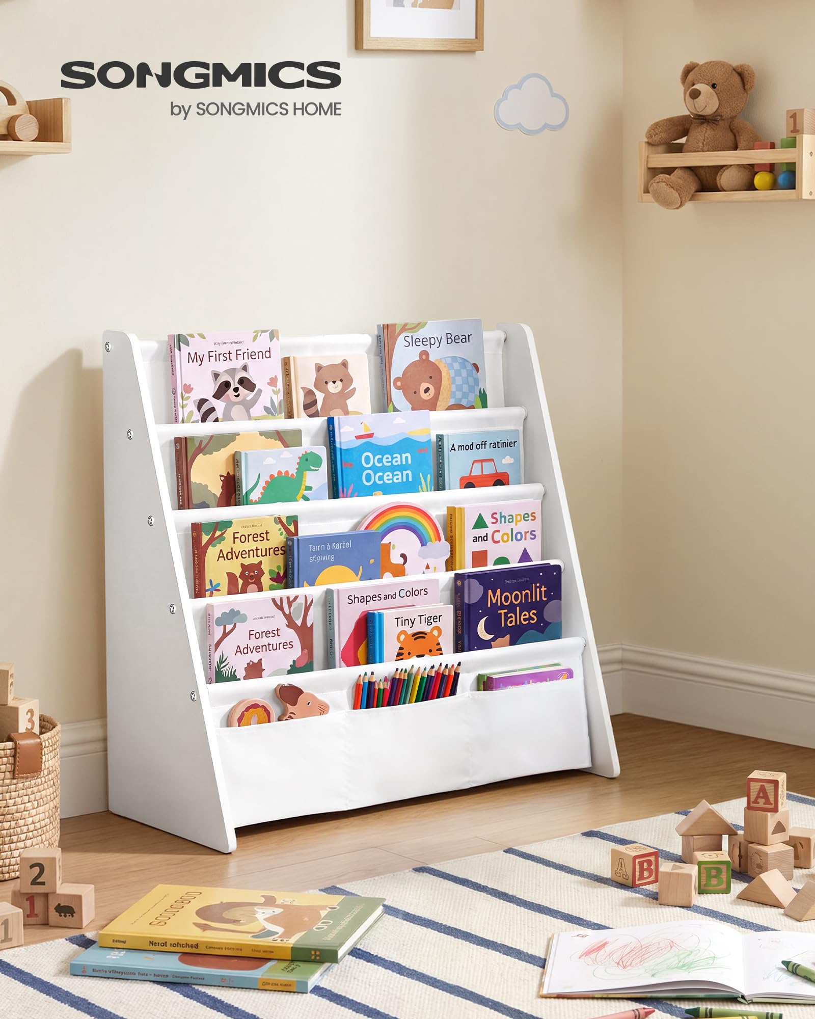 songmics-b-cherregal-kinder-4-ebenen-62-4-x-25-x-60-cm-wei image 2