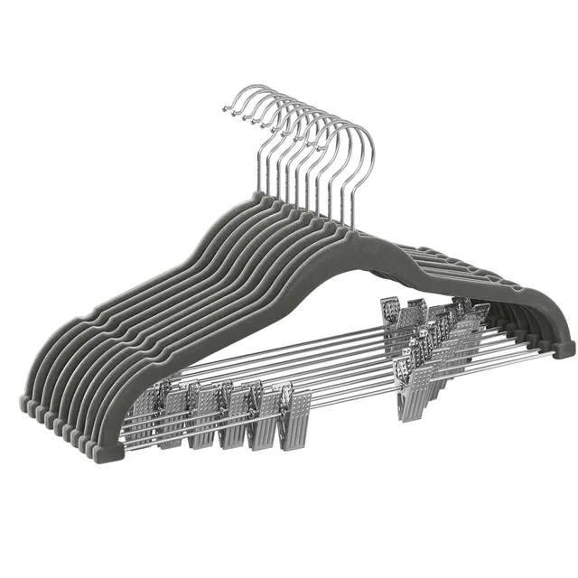 songmics-kleiderb-gel-samt-10er-set-mit-verstellbaren-clips-42-5-cm image 1
