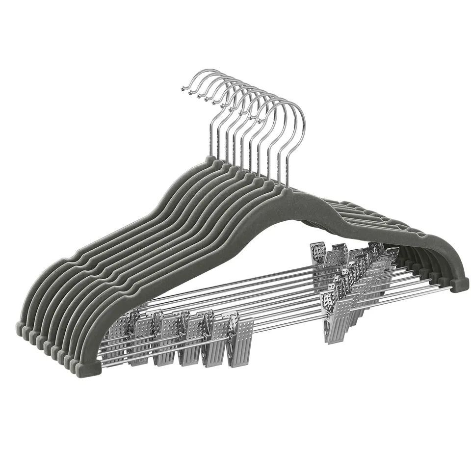songmics-kleiderb-gel-samt-10er-set-mit-verstellbaren-clips-42-5-cm image 1