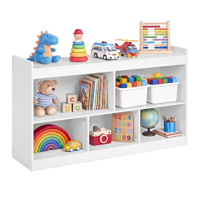 songmics-kinderregal-custos-mit-5-offenen-f-chern-spielzeugregal-30-x-112-2-x-65 image 1