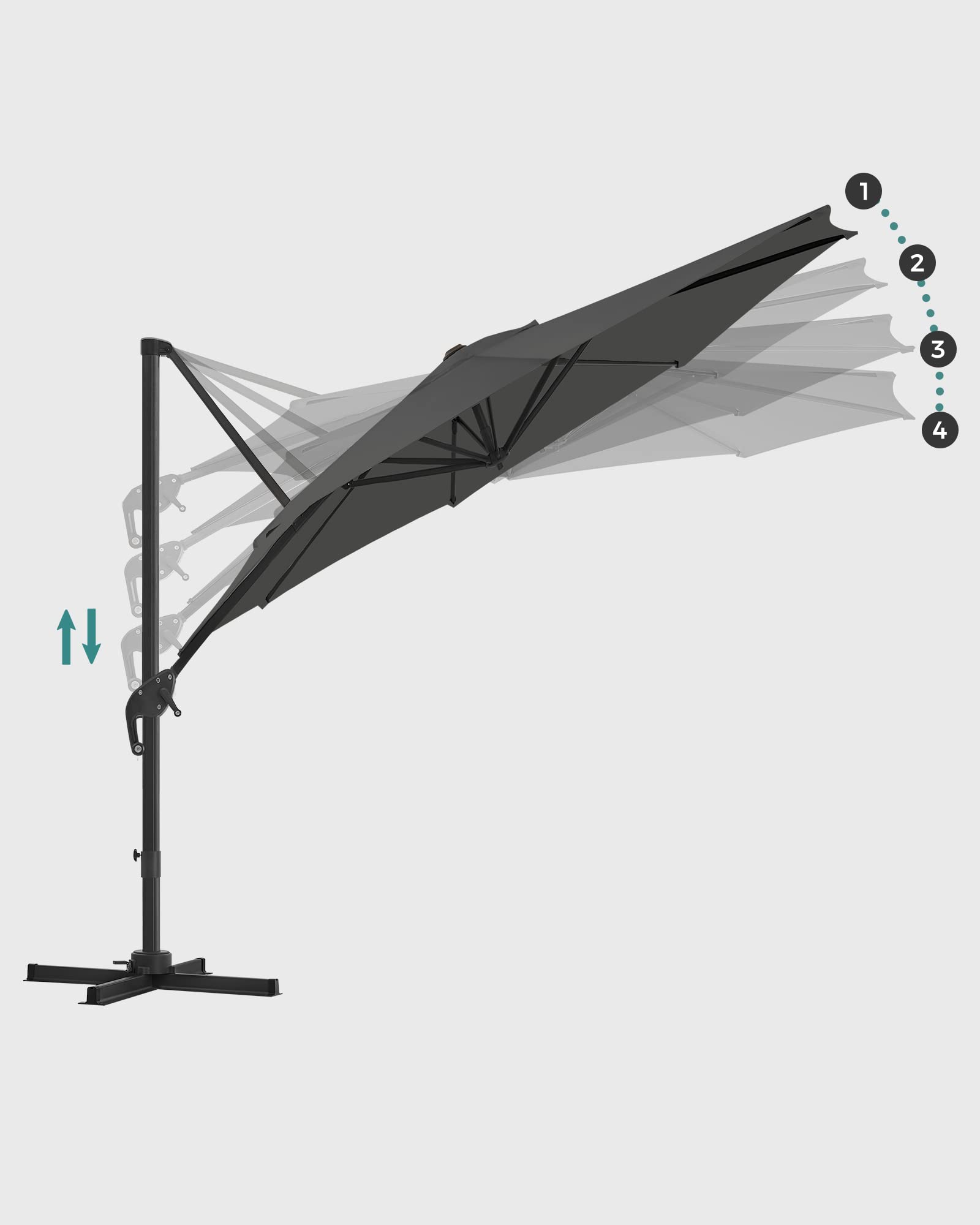 songmics-ampelschirm-gpu35gy-300-cm-upf-50-360-drehbar-mit-st-nder-grau image 5