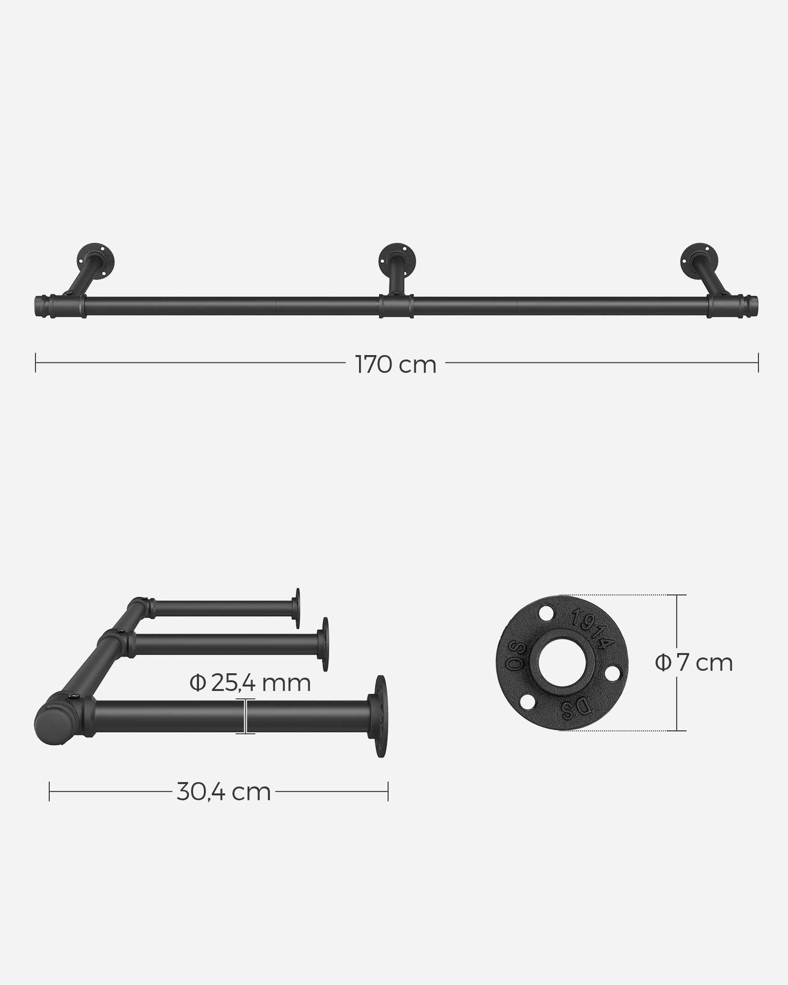 songmics-wand-kleiderstange-hsr104b01-170-cm-68-kg-schwarz image 5