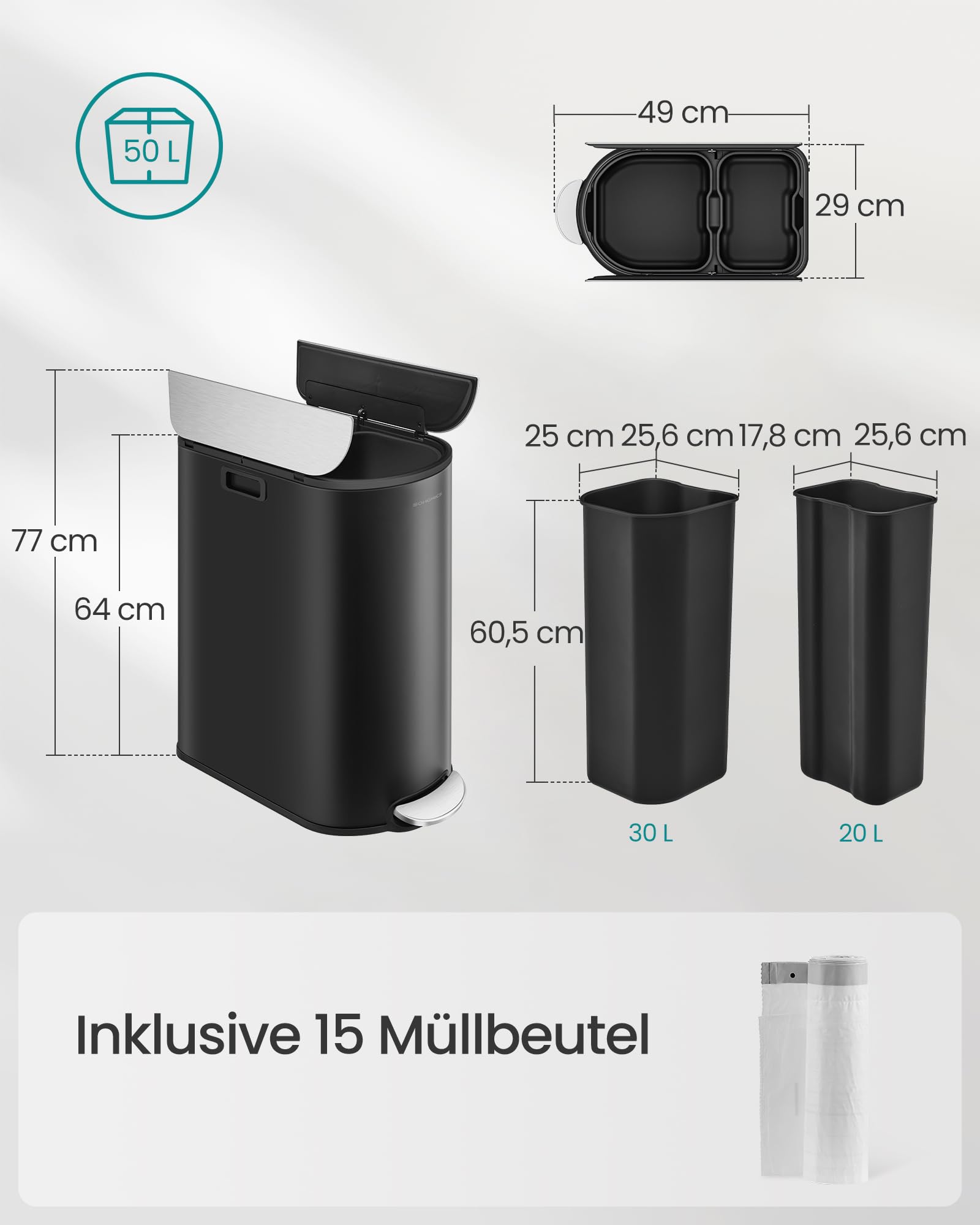 songmics-m-lleimer-k-che-ltb570b02-m-lltrennsystem-2-f-cher-30l-20l-treteimer-ti image 7