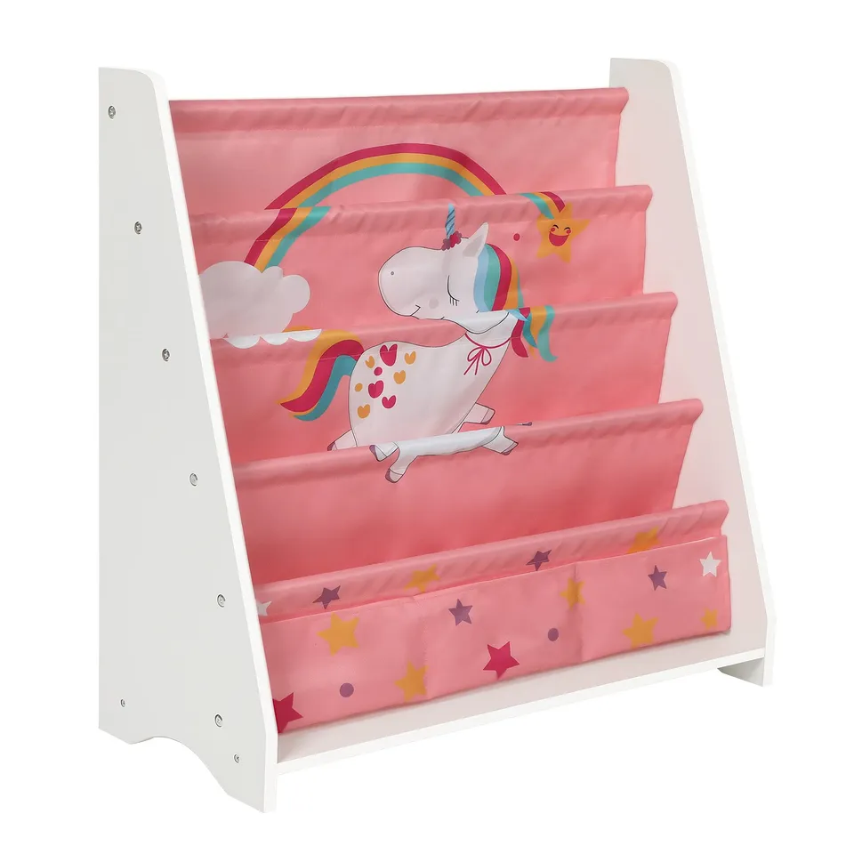 songmics-kinder-b-cherregal-gkr071p01-5-ebenen-62-8-x-28-x-72-cm-wei-rosa image 1
