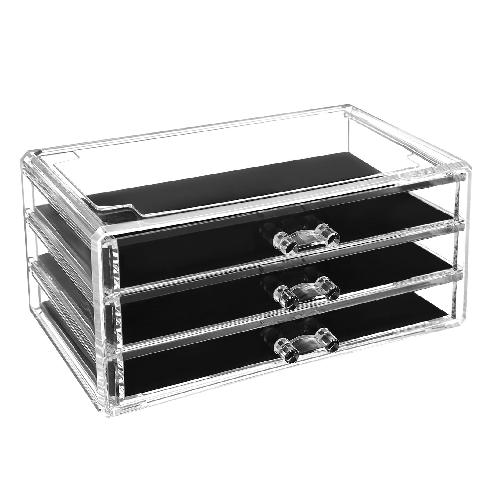 songmics-jmu32tp-make-up-organizer-2er-set-mit-5-schubladen-transparent image 5