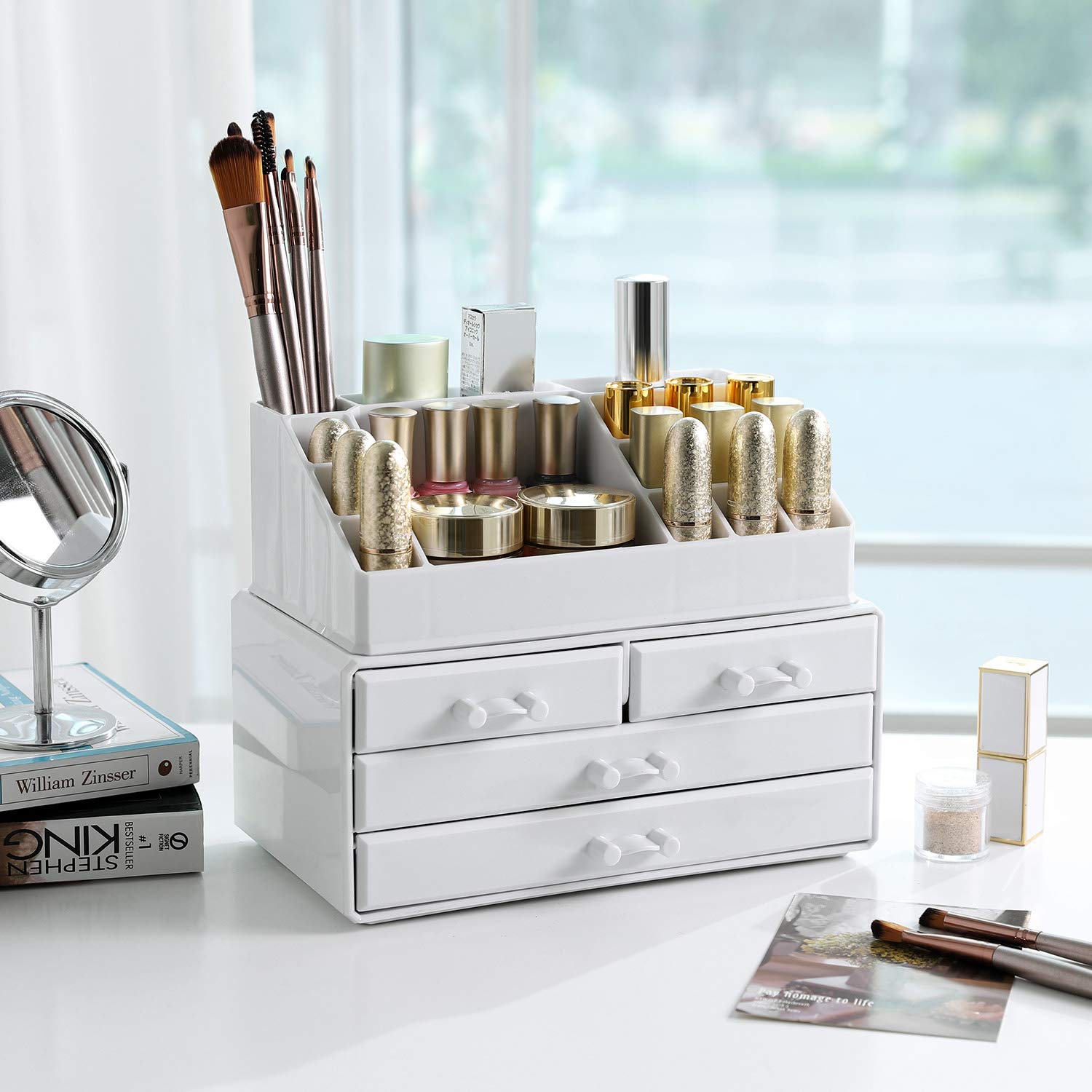 songmics-make-up-organizer-kosmetik-4-schubladen-16-f-cher-wei image 3