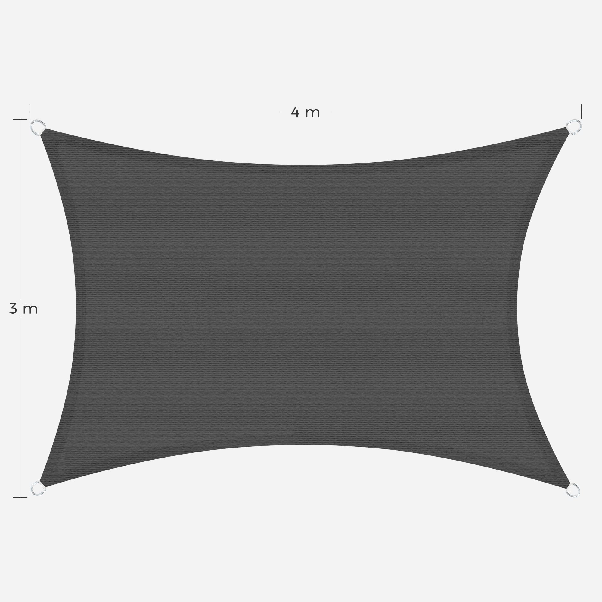 songmics-sonnensegel-gss34gy-3x4m-rechteckig-hdpe-rauchgrau image 4